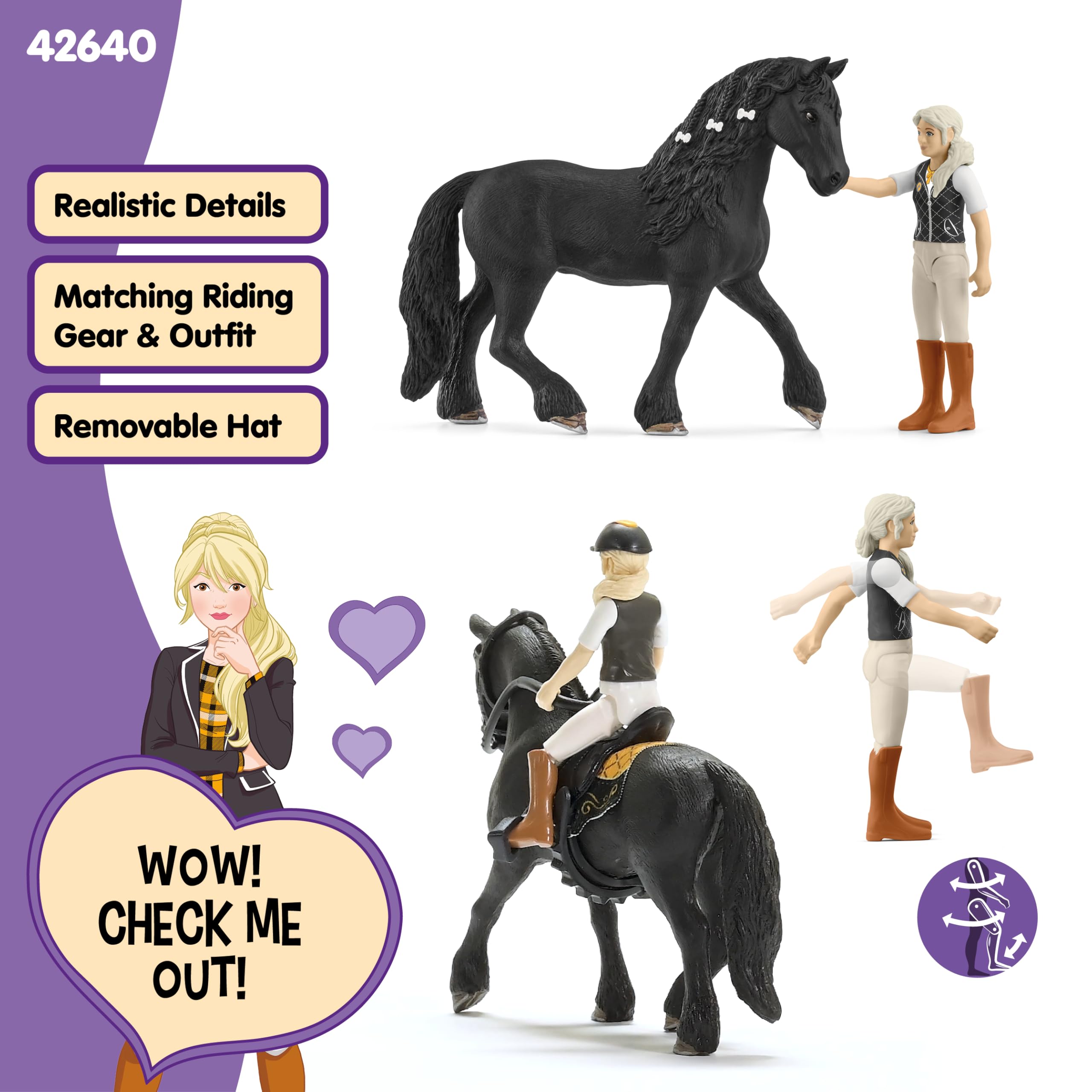 Schleich Horse Club Tori & Princess Playset - 8 Pieces | Ages 3+