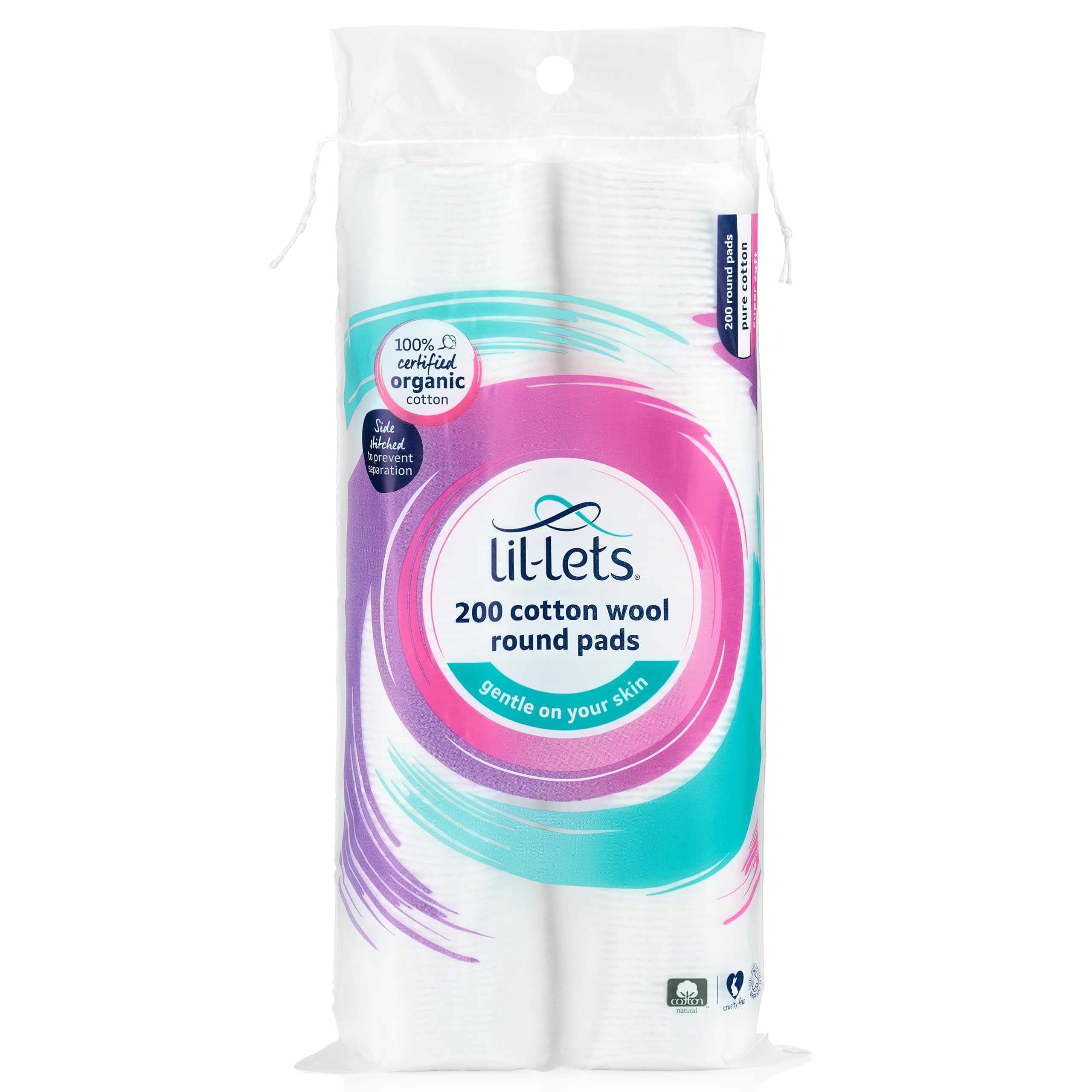 Lil-Lets - Cotton Wool Round Pads (200 Count) 1