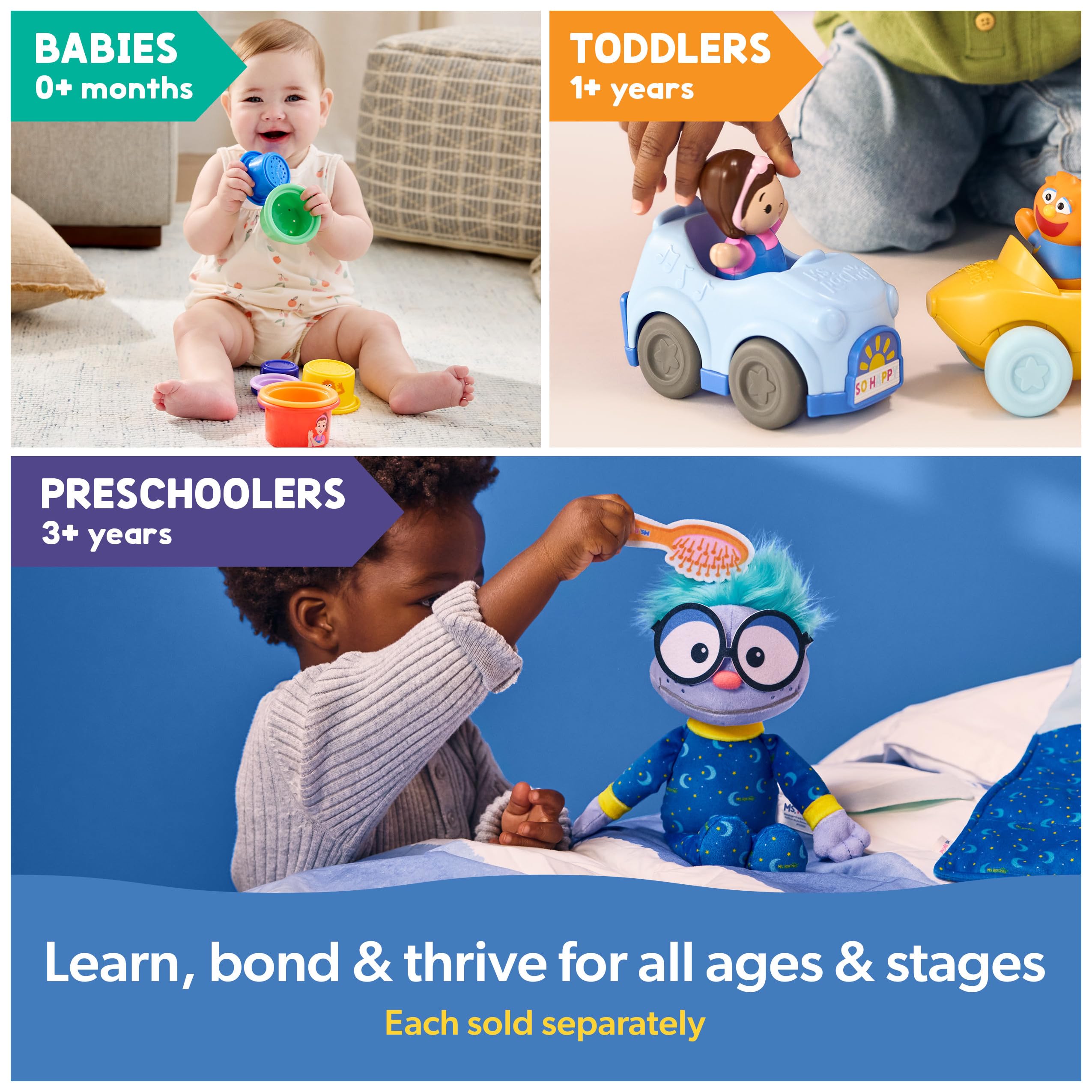 Ms. Rachel 1-2-3 Roll! Vehicle with Click-in Figure | Pull Back Action | Ages 12 Months+ 5