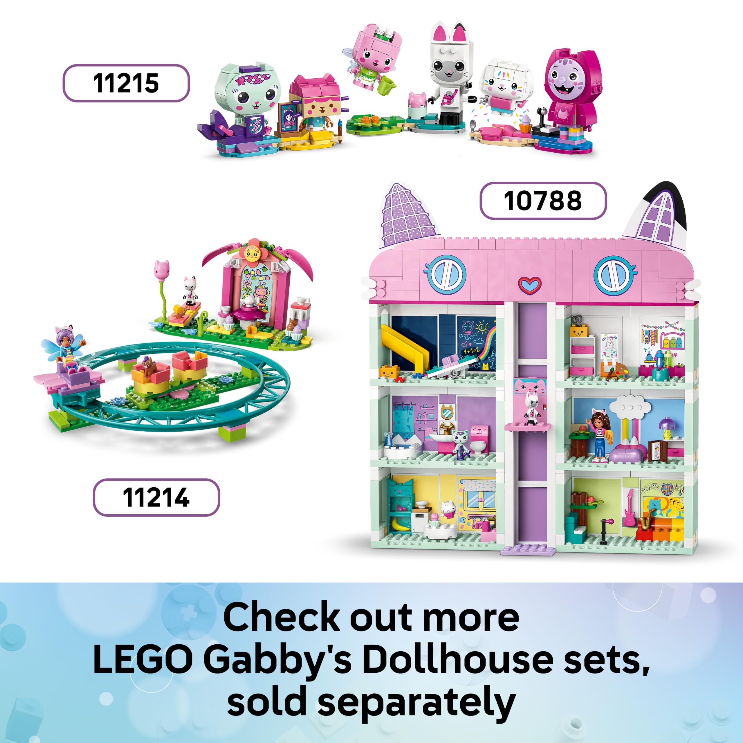 LEGO Gabby's Dollhouse Kitty Fairy's Garden House Building Set - Ages 4+ 7