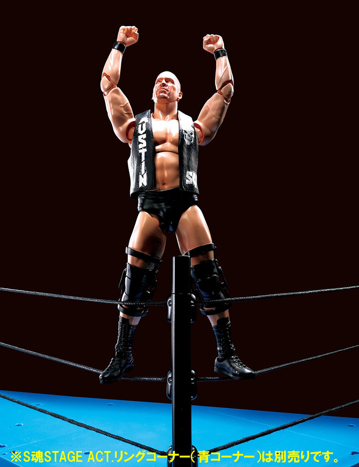 Tamashii Nations WWE Stone Cold Steve Austin S.H.Figuarts Action Figure - Fully Articulated Collectible for Ages 14+