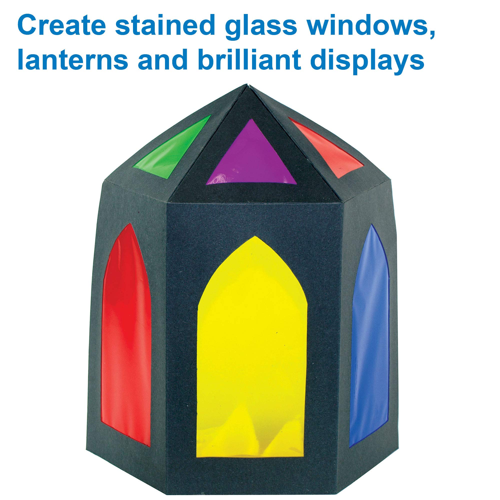 Baker Ross - EK5452 Coloured Cellophane Sheets for Art & Craft, A4, 36-Sheet Pack 5