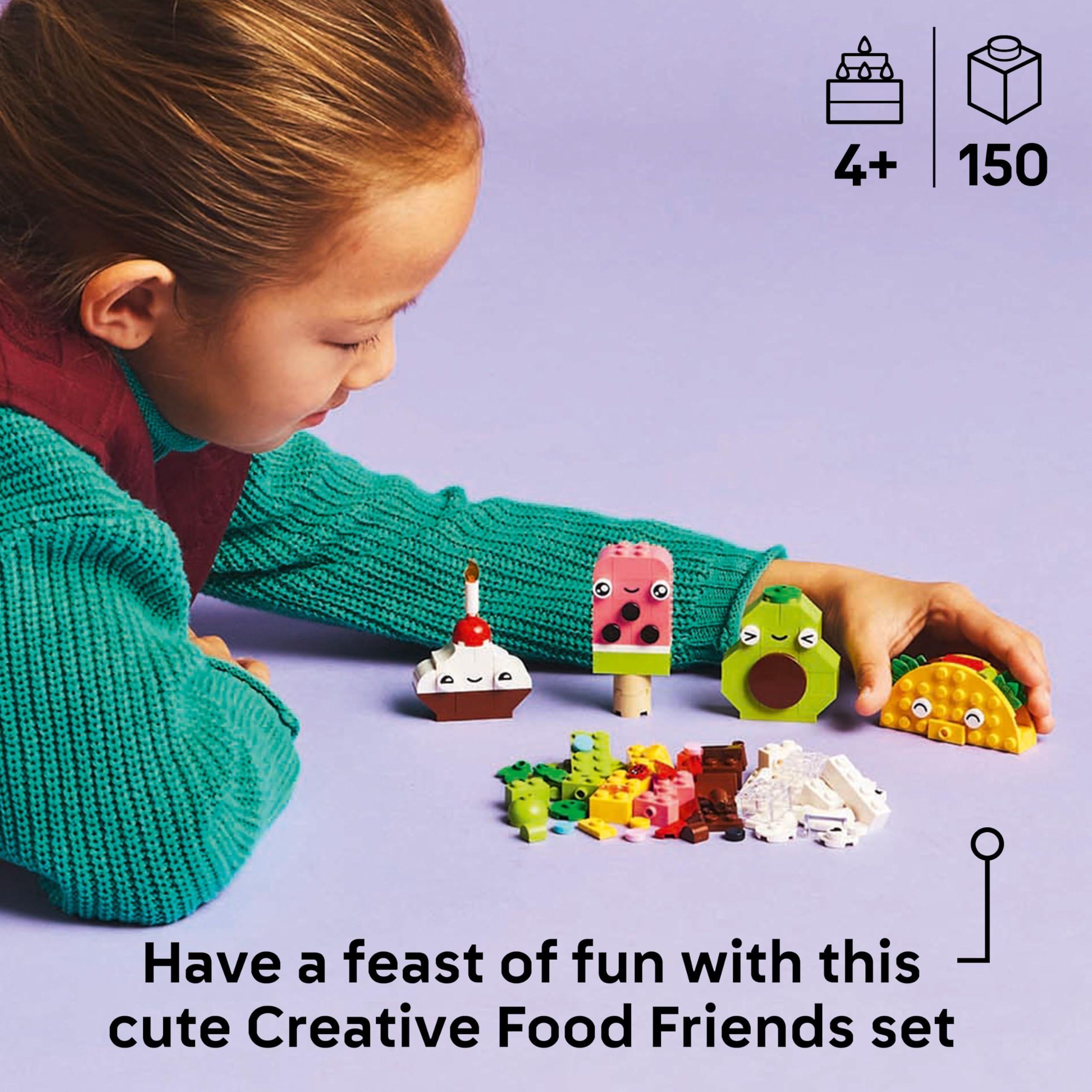 LEGO Classic Creative Food Friends Building Set 11039 | Ages 4+ | 150 Pieces