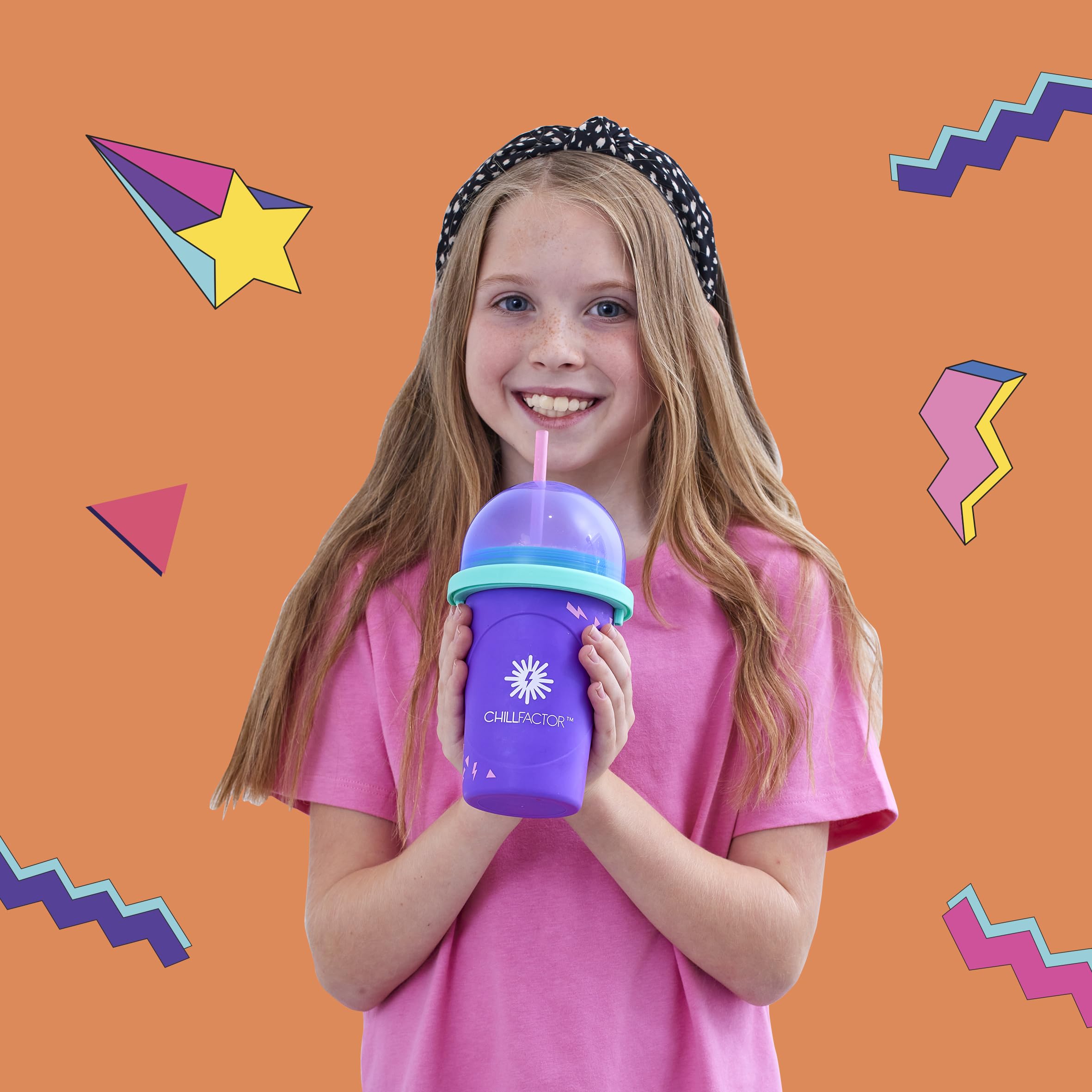 Chill Factor Colour Shock Slushy Maker - Power Purple | Reusable | Ages 3+ 5
