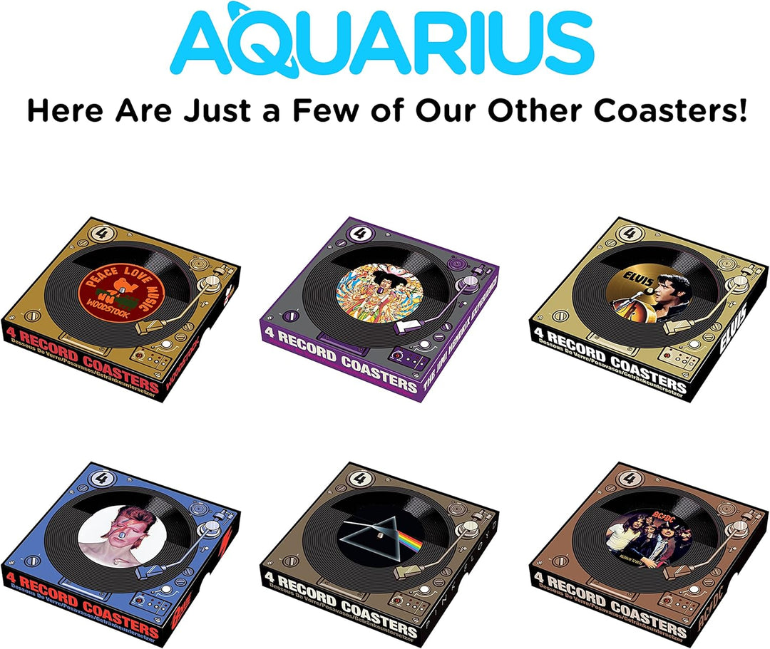 AQUARIUS - Pink Floyd Vinyl Coaster Set, 4-Piece, Multi-Colour