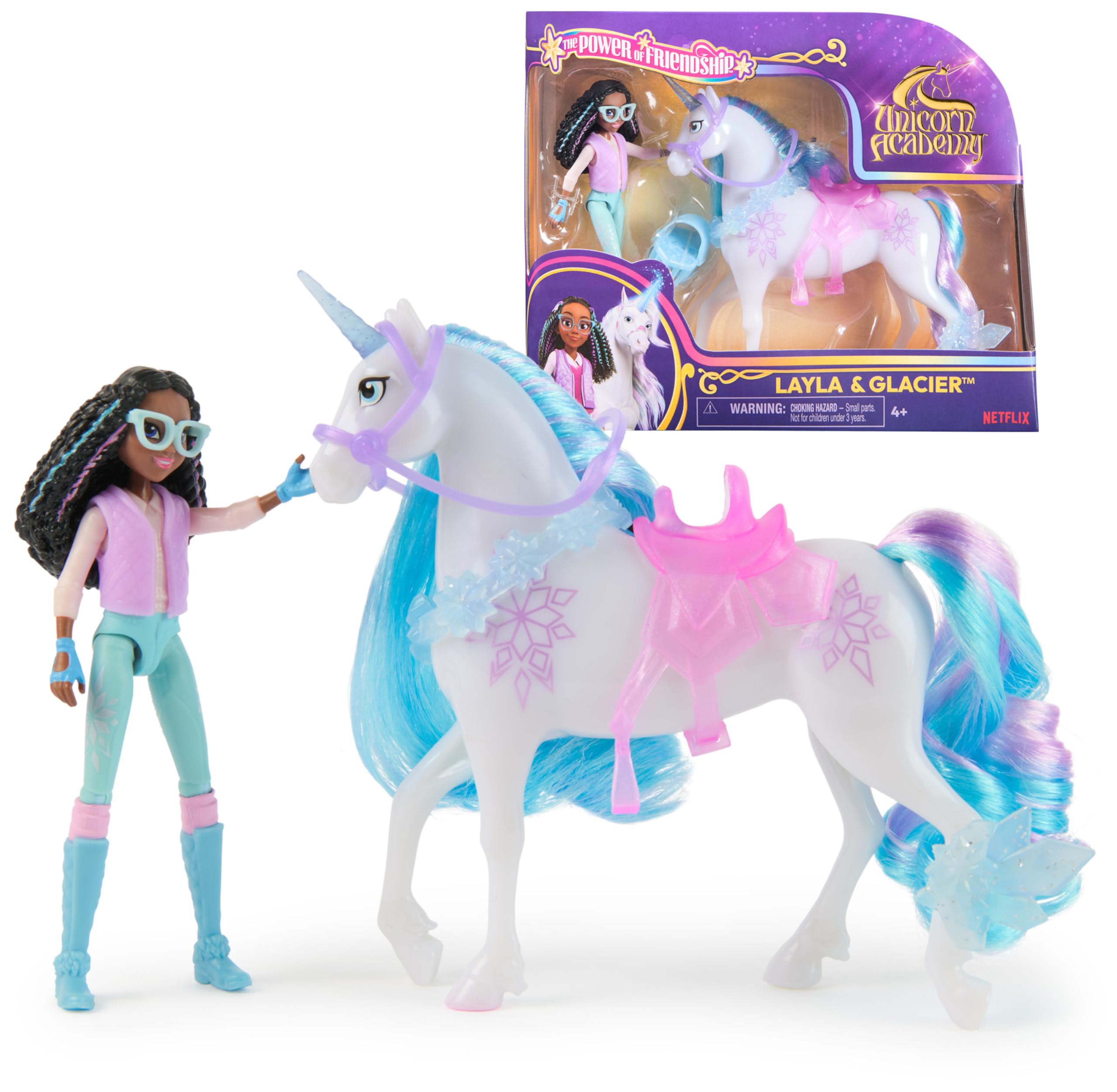 Unicorn Academy Layla & Glacier Power of Friendship Playset - Posable Doll & Unicorn Toy for Girls Ages 4 and Up 9