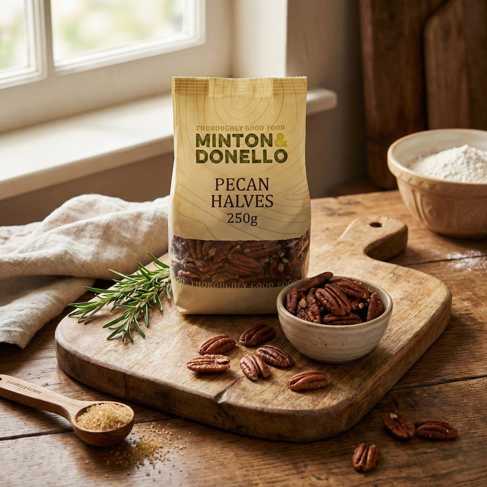 Minton & Donello Pecan Halves - Naturally Sweet & Buttery Flavor | 250g Pack