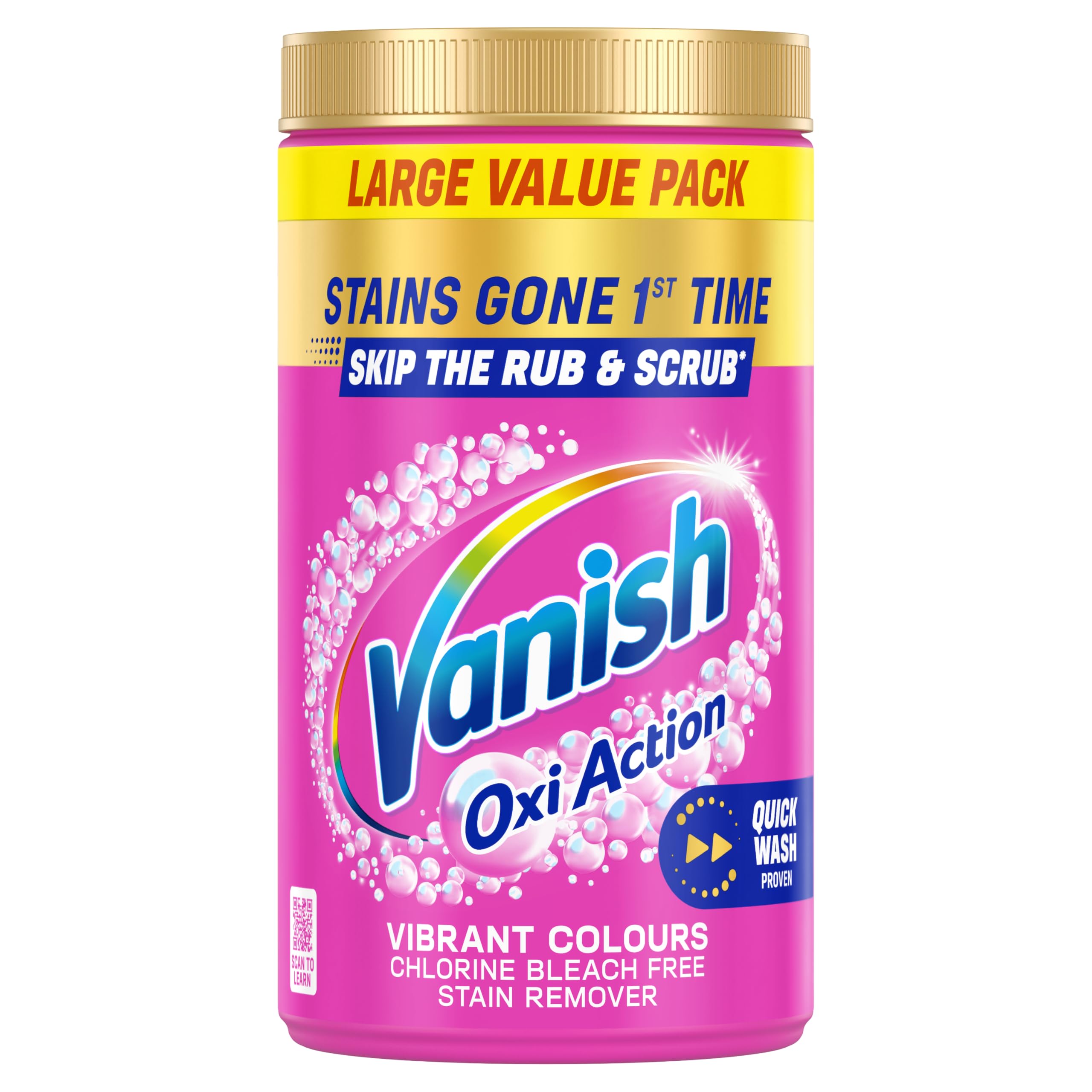 Vanish Gold Oxi Action Stain Remover Powder - Removes Tough Stains First Time | 1.5kg | Floral Scent 1