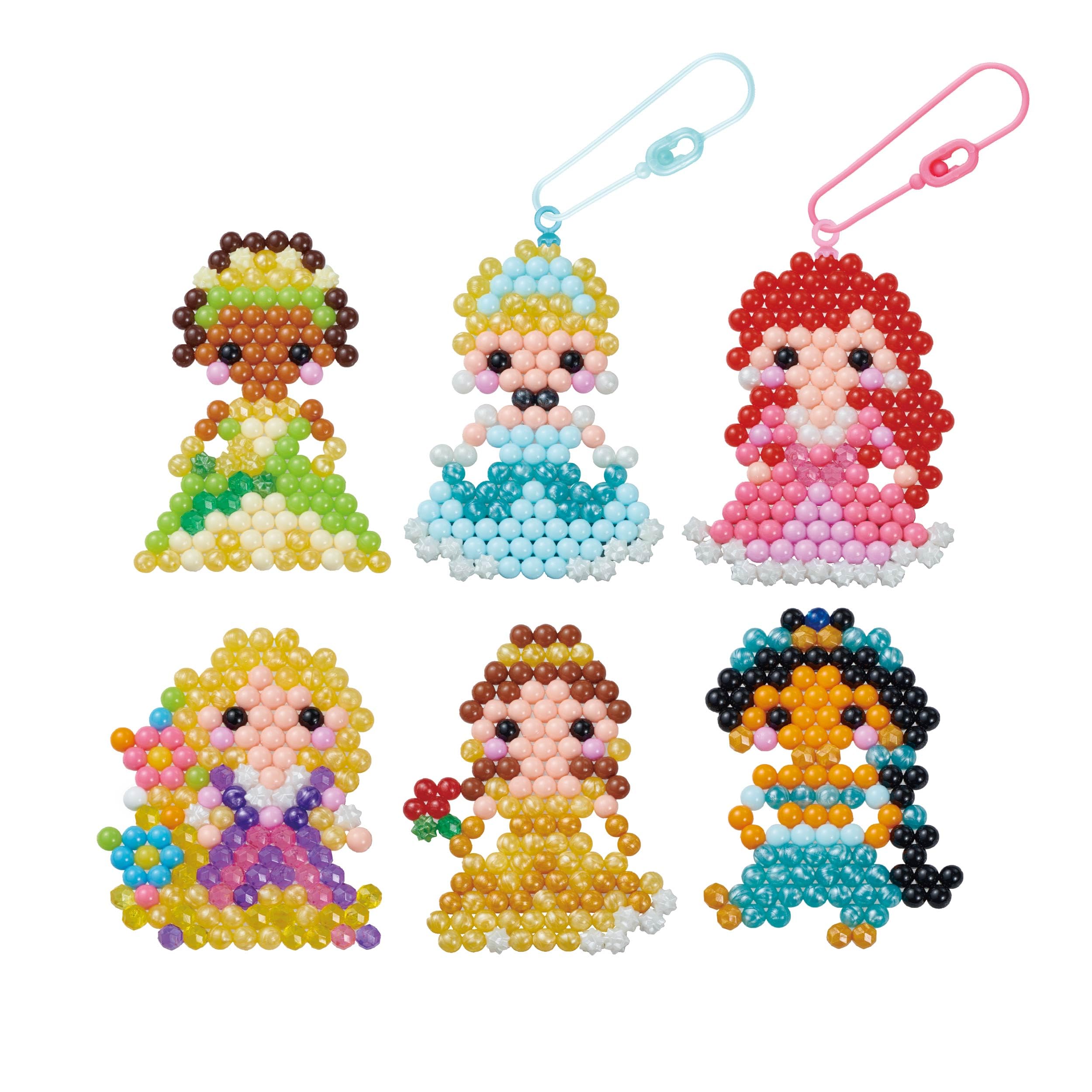 Aquabeads Disney Princess Keychain Craft Kit - 700 Beads, Includes Keychain Attachments 1