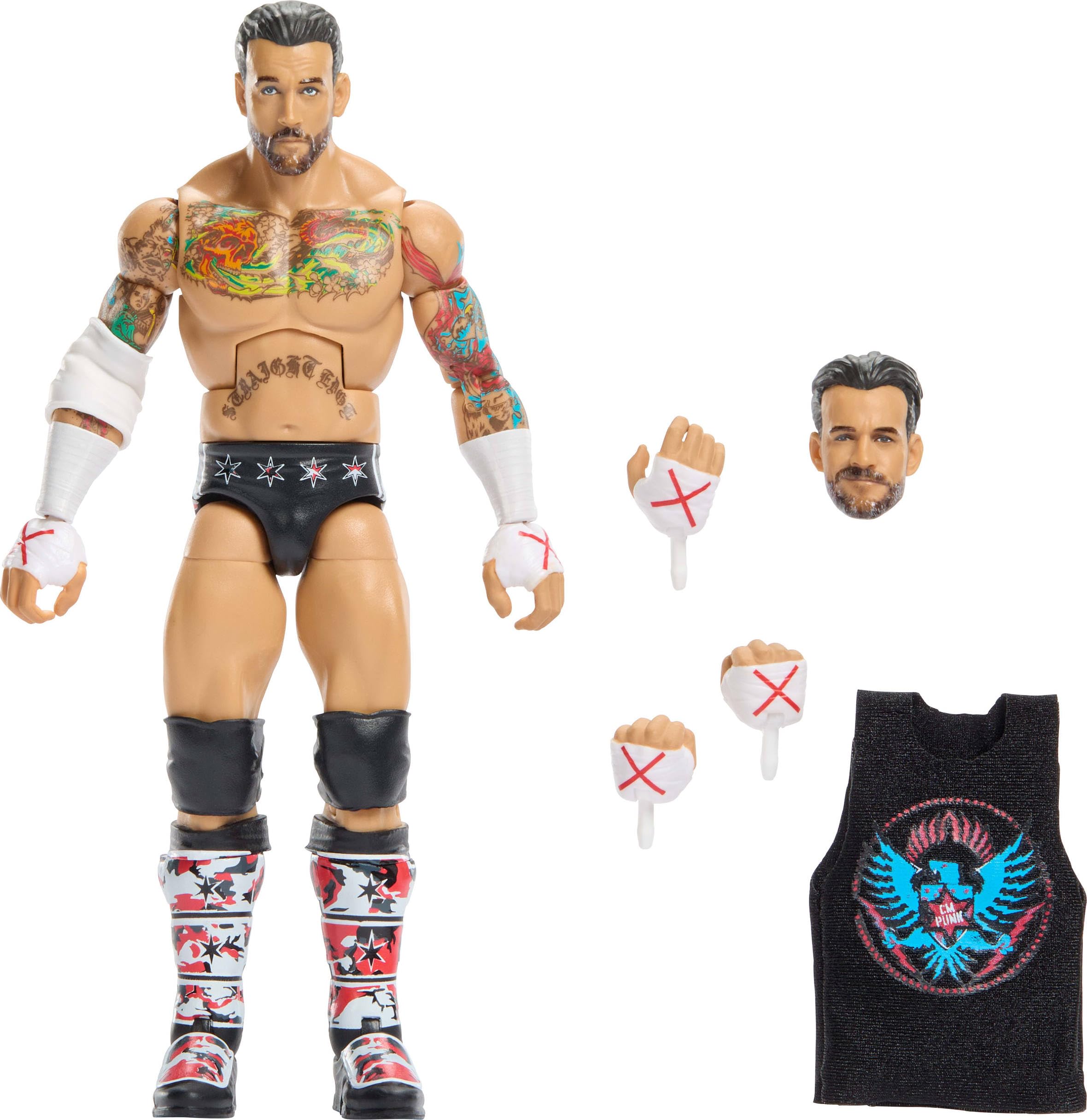 Mattel WWE Elite Collection CM Punk Action Figure | 6-inch Scale | 25 Points of Articulation