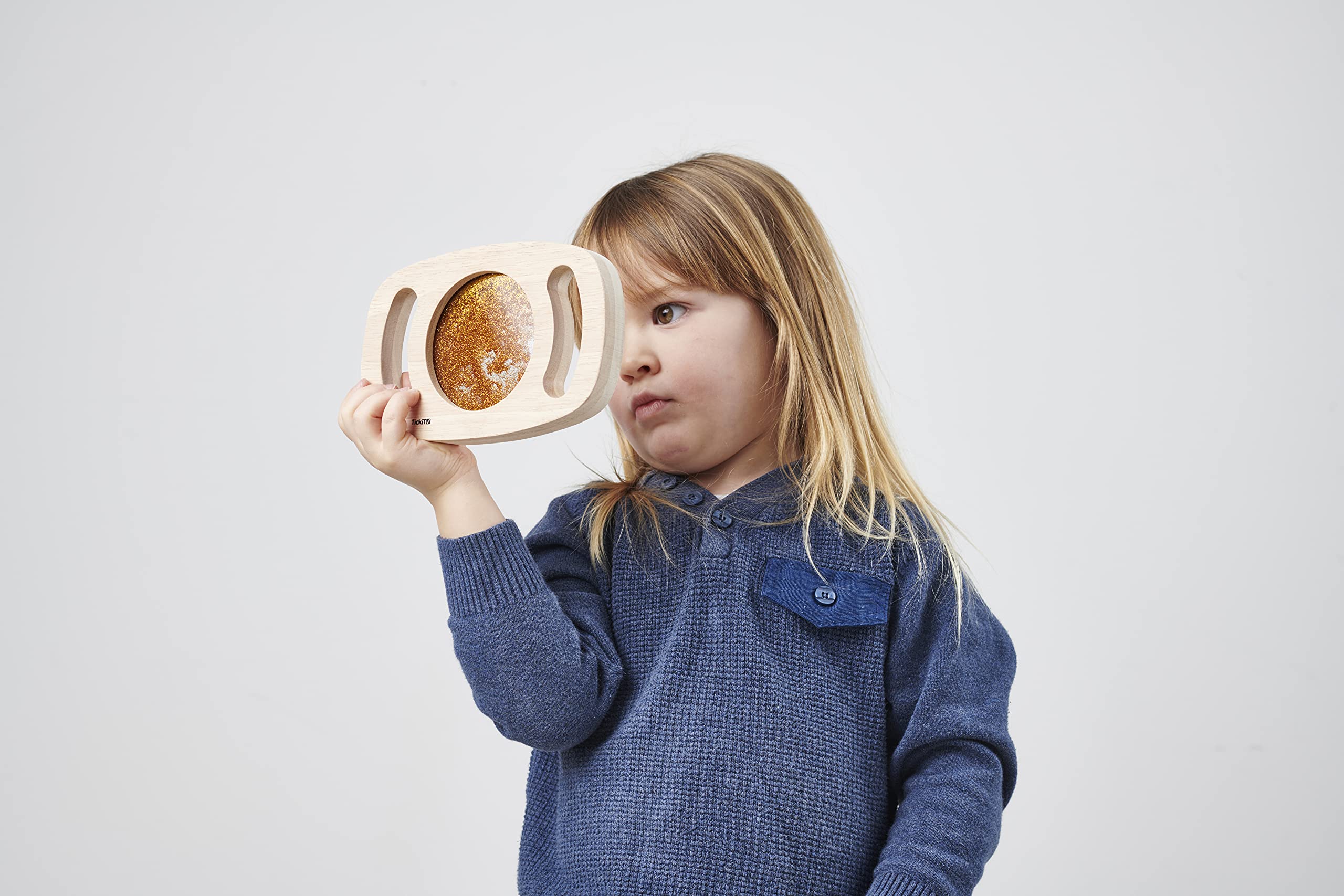 tickit Easy Hold Glitter Panel – Gold Rubberwood Sensory Panel for Toddlers 12 Months+ 7