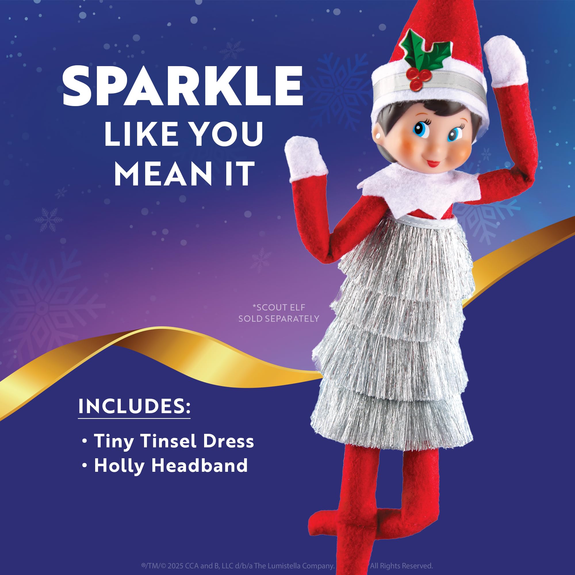 The Elf on the Shelf Claus Couture Collection Tiny Tinsel Dress - Dazzling 5