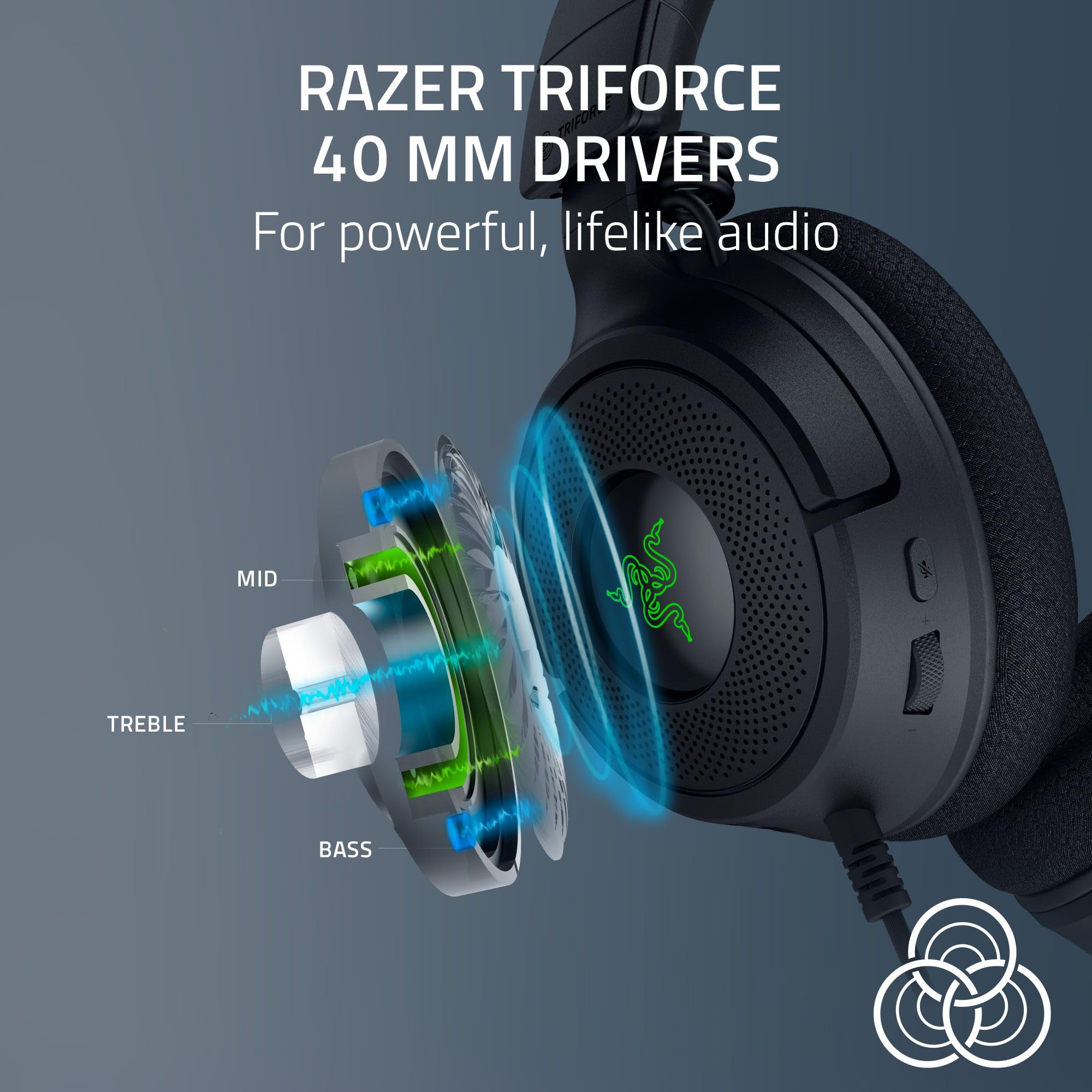 Razer Kraken V4 X Wired PC Gaming Headset - 7.1 Surround Sound | HyperClear Mic | Chroma RGB 2