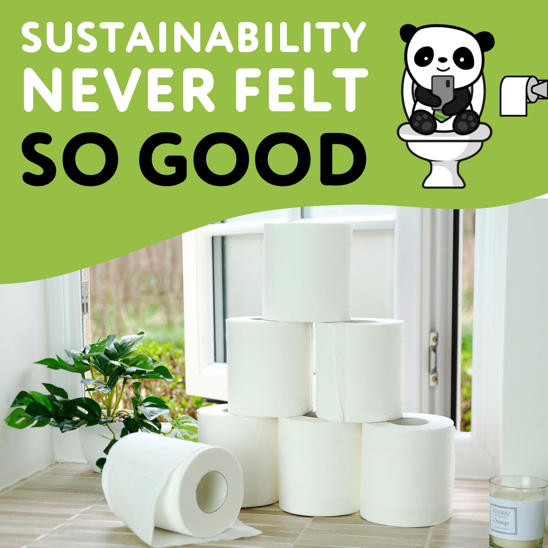 The Cheeky Panda - Bamboo Toilet Paper 9 Rolls | Plastic-Free, FSC-Certified, Hypoallergenic