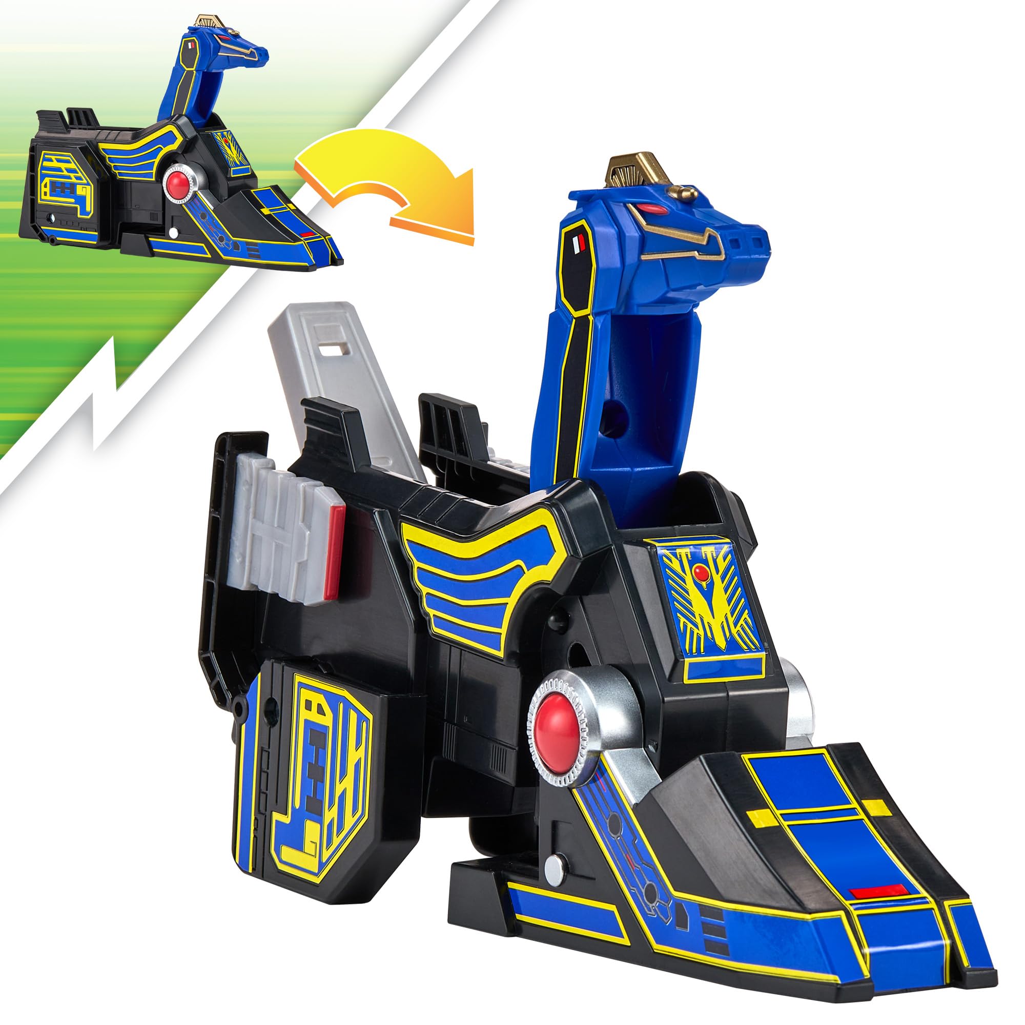 Power Rangers Blue Ranger Unicorn Thunderzord Action Figure - Combinable, Missile Launcher, Ages 4+ 2