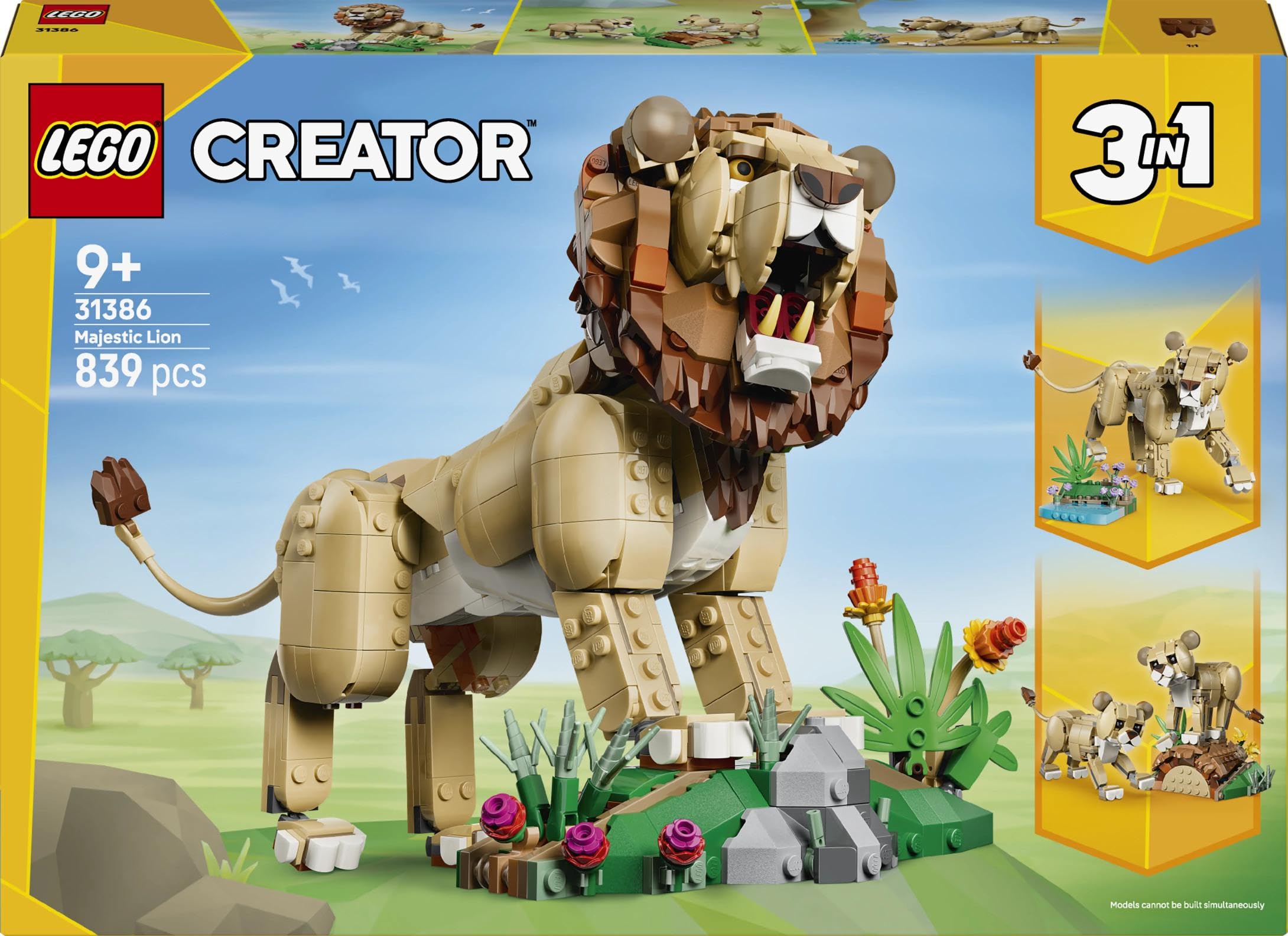 LEGO Creator 3 in 1 Wild Animals: Majestic Lion Building Set (Ages 9+) 5