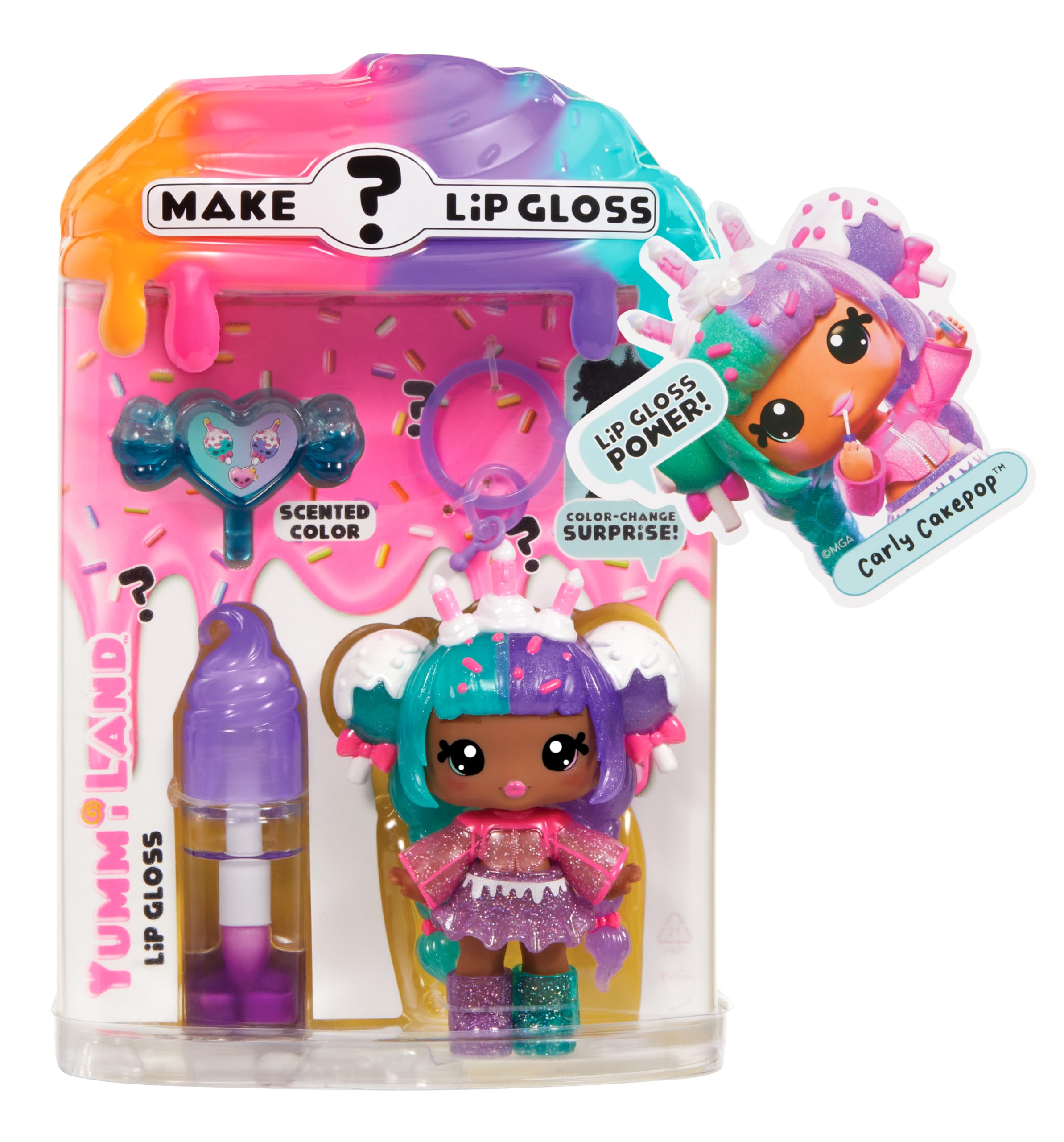 Yummiland Carly Cakepop Doll - Mystery Color Change Lip Gloss Playset for Ages 4+ 14