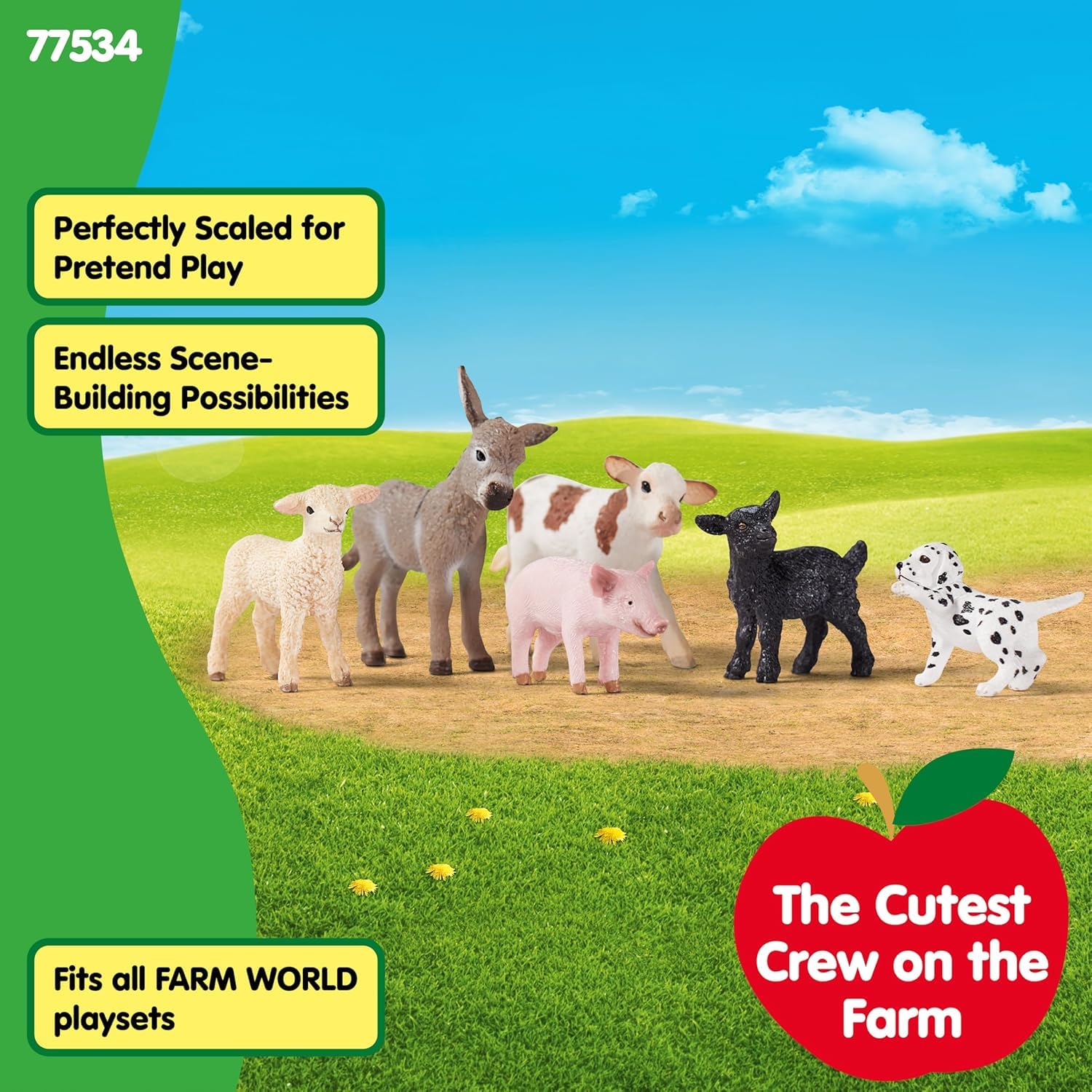 Schleich FARM WORLD 6 PC Baby Farm Animal Toy Bundle - Realistic Figurines for Kids 3+ 3