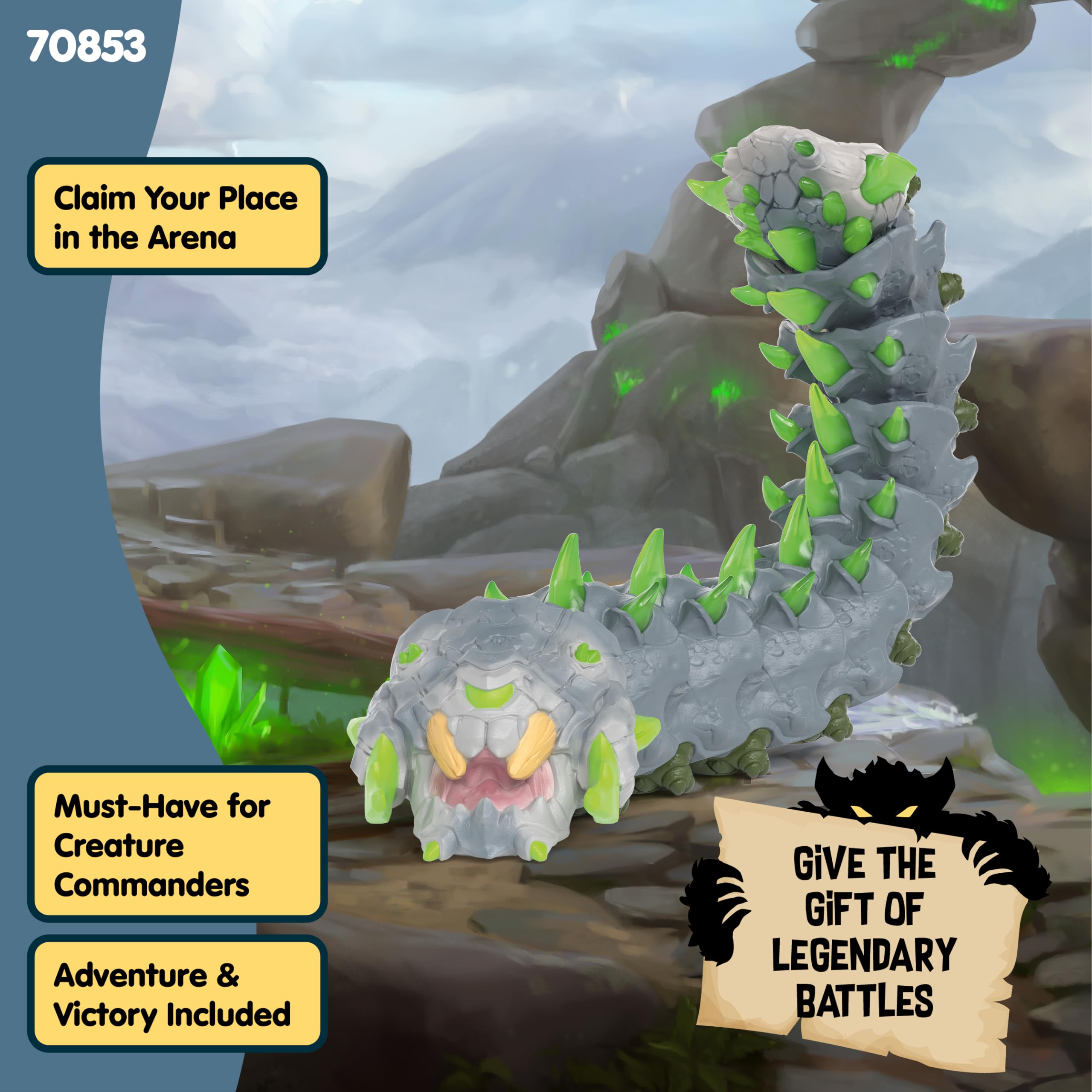 SCHLEICH Eldrador Creatures Stone Worm - 11" Movable Action Figure for Kids 7-12 5