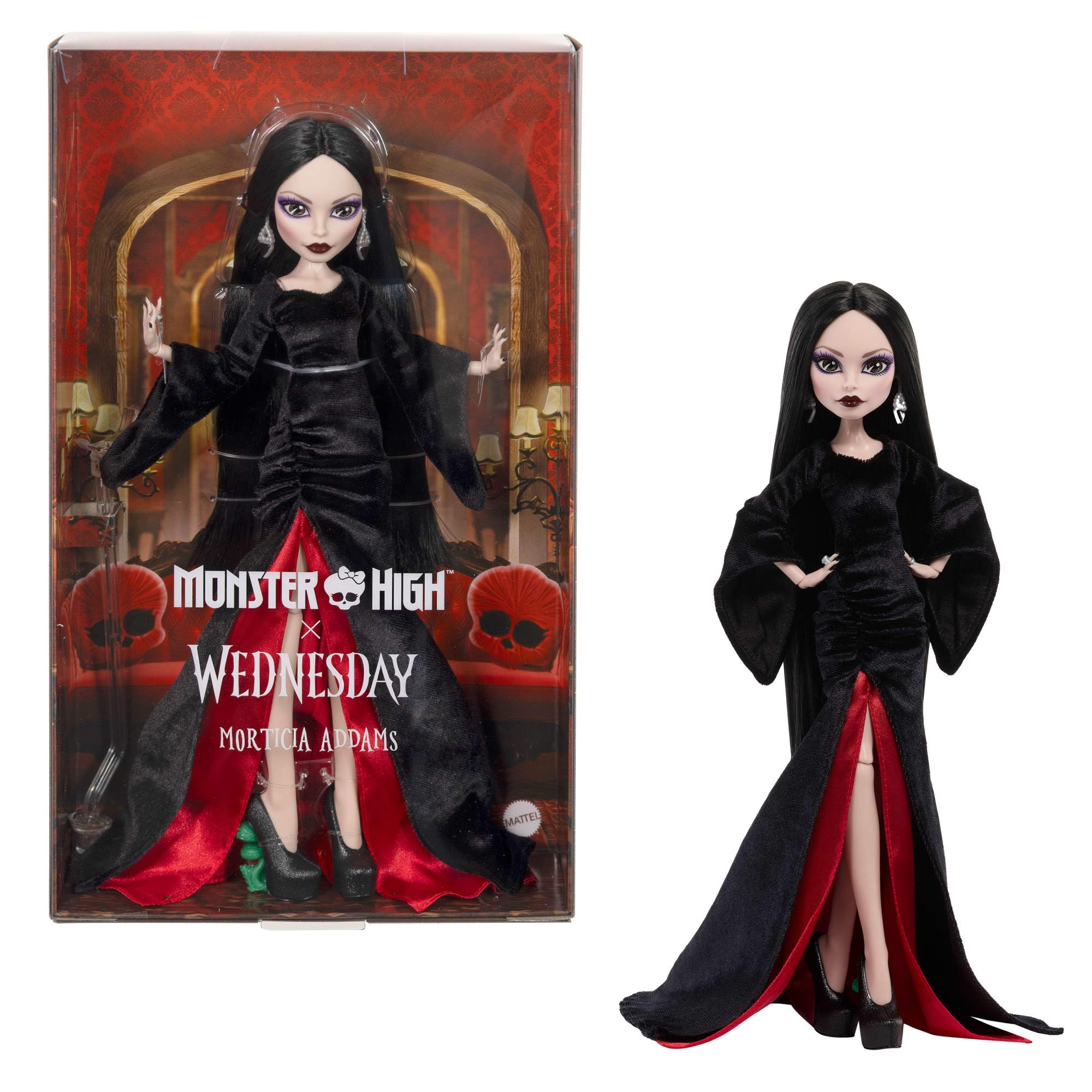 Monster High x Wednesday Morticia Addams Collectible Doll | 11.22 inches | Ages 72-120 Months 1