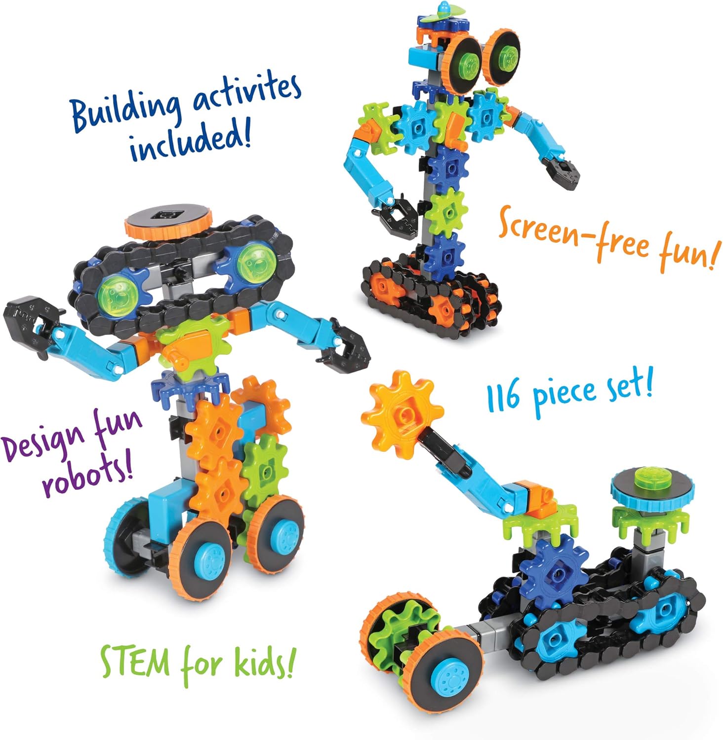 Learning Resources Gears! Gears! Gears! Robots in Motion - STEM Building Set for Kids Ages 5+ 6