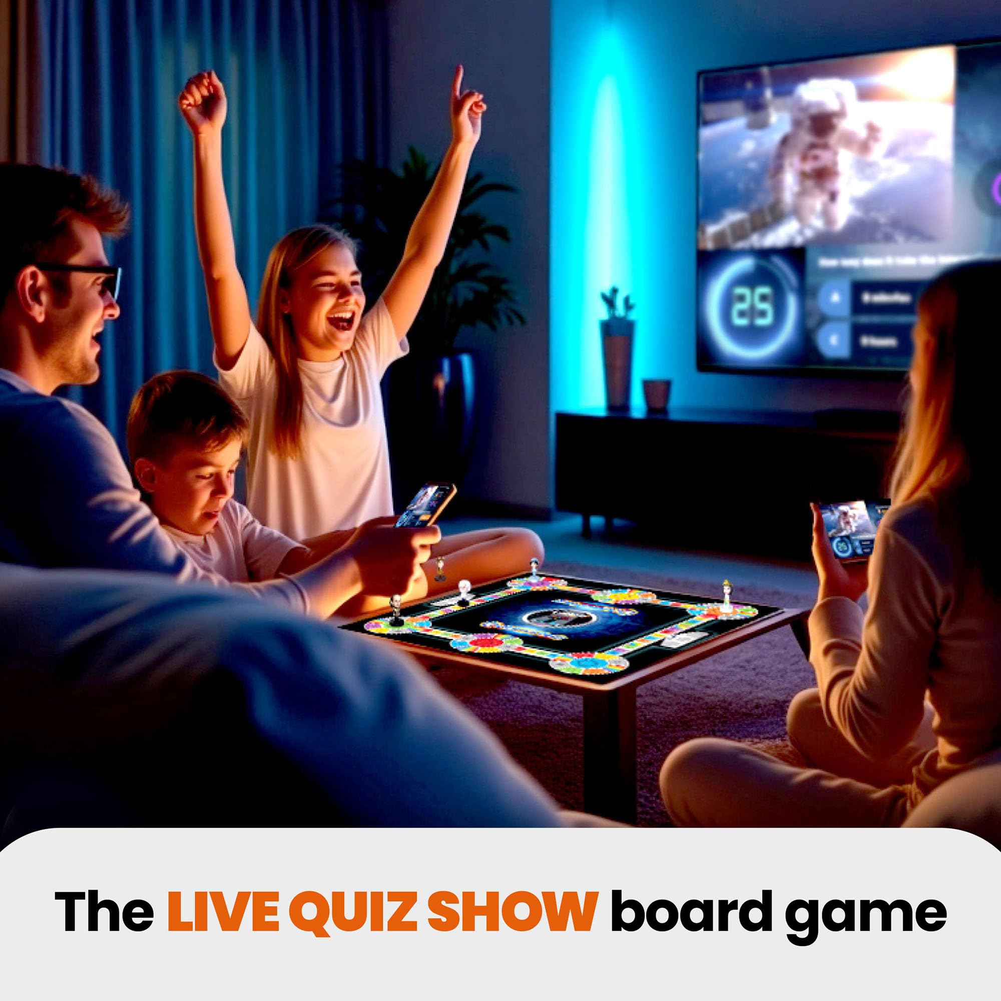 OUTSMARTED! Ultimate Edition Board Game - App-Driven Quiz Show | 2-24 Players | 96-1200 Age Range