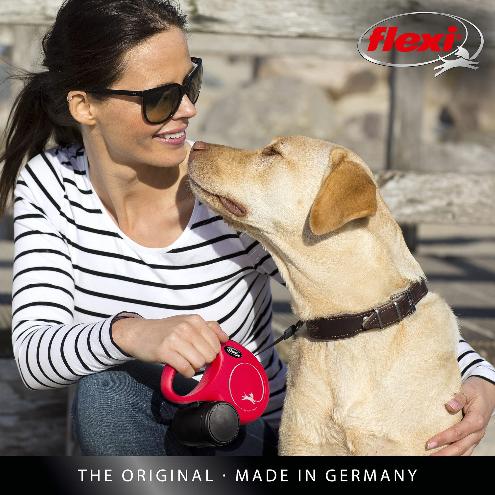 flexi New Classic L Retractable Lead - 5m Tape | Red | Up to 50kg 7
