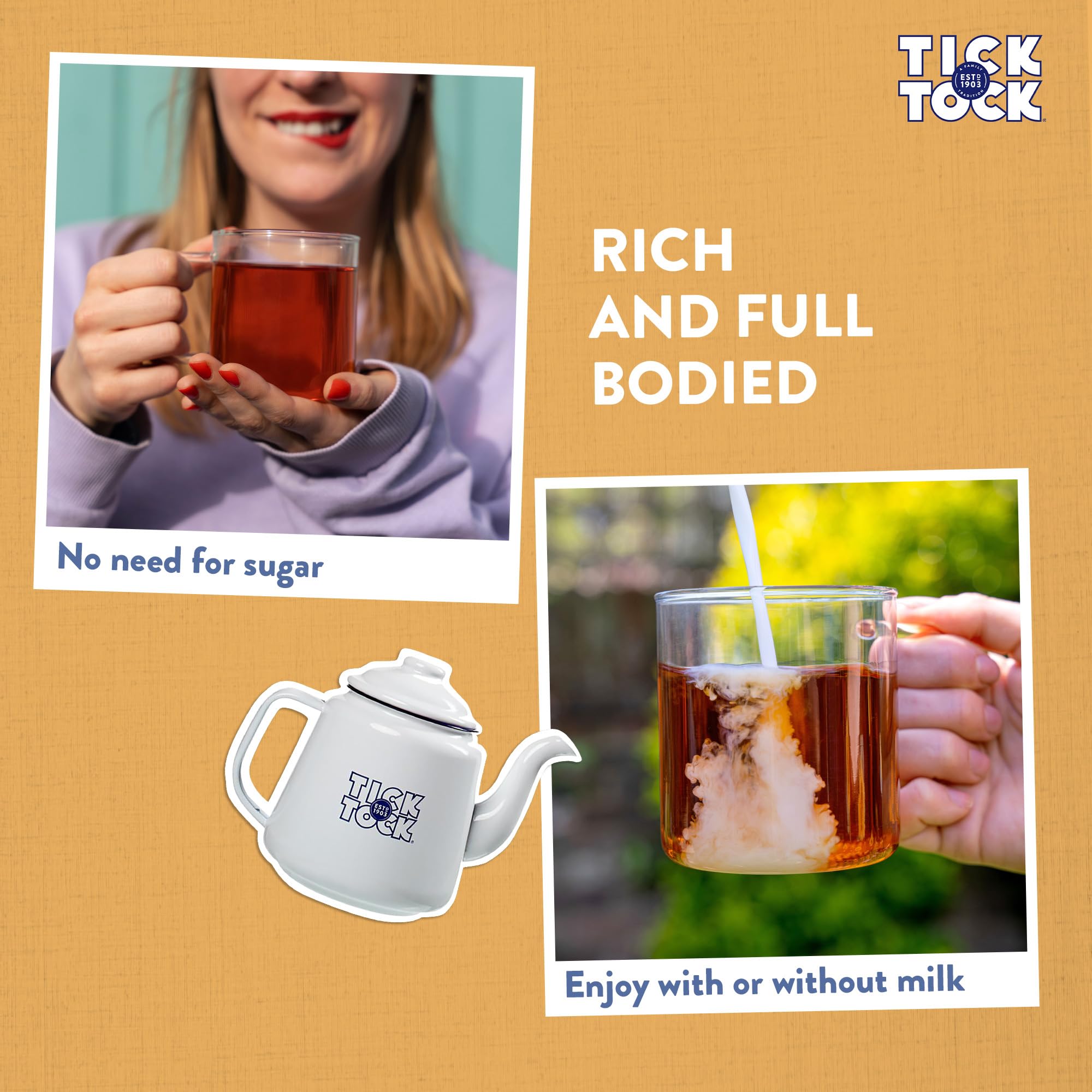 Tick Tock Caffeine-Free Rooibos Tea - 160 Teabags (4 x 40 Pack) | Antioxidant Rich 3