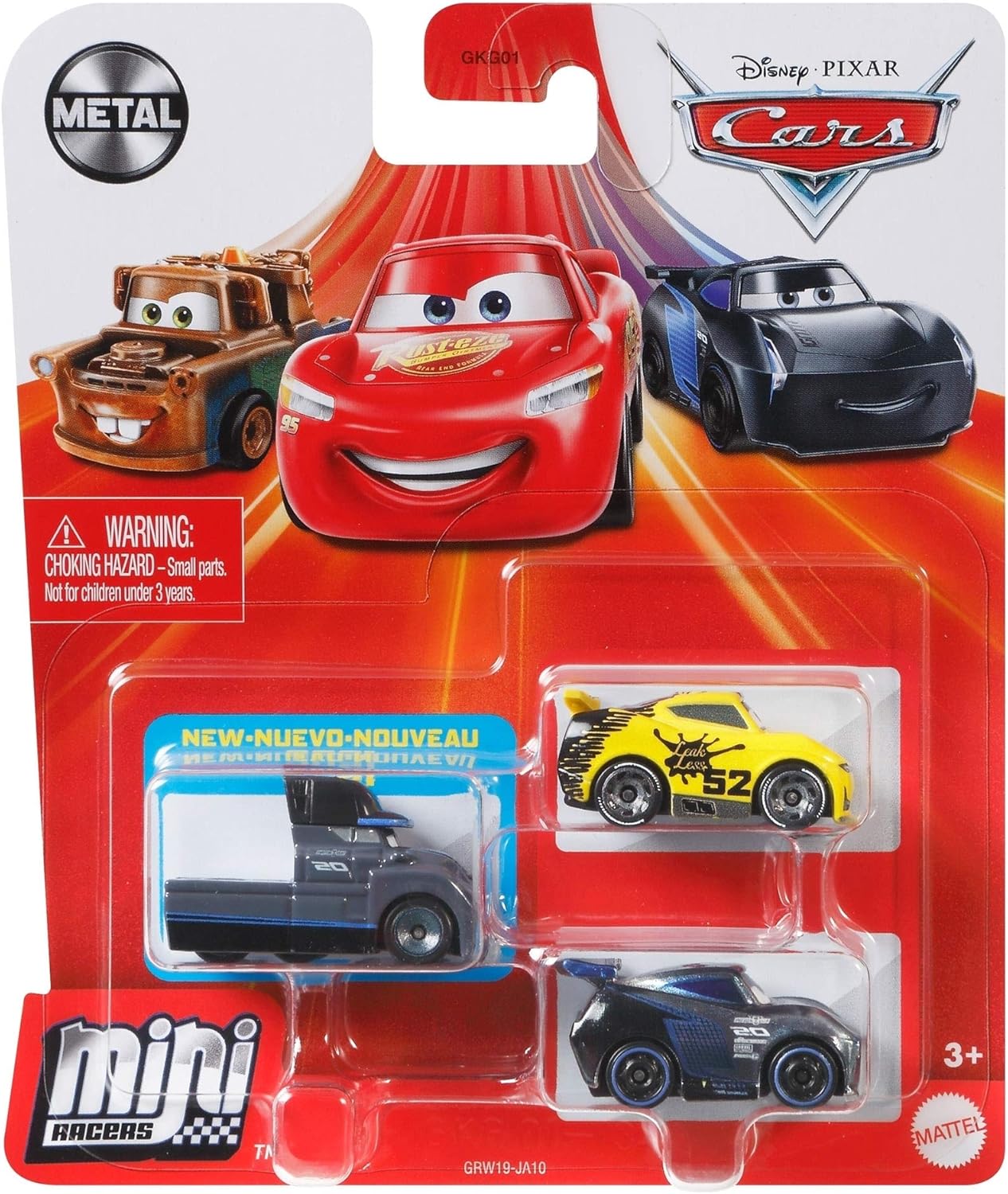 Disney and Pixar Cars Mini Racers 3-Pack - Metal Die-Cast Toy Vehicles for Kids 3+ 9