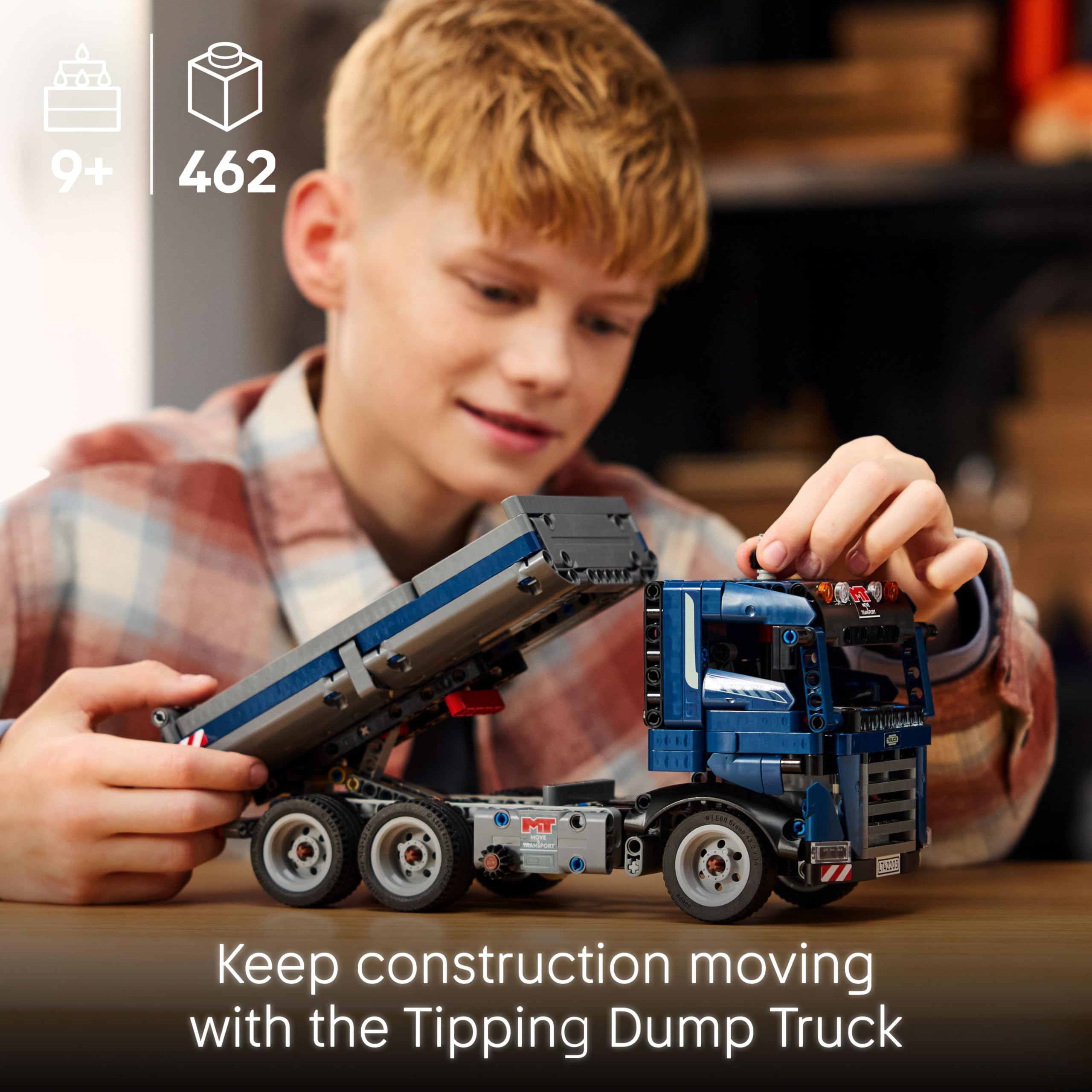 LEGO Technic Tipping Dump Truck 42203 - Steering & Moving Dump Box | Ages 9+