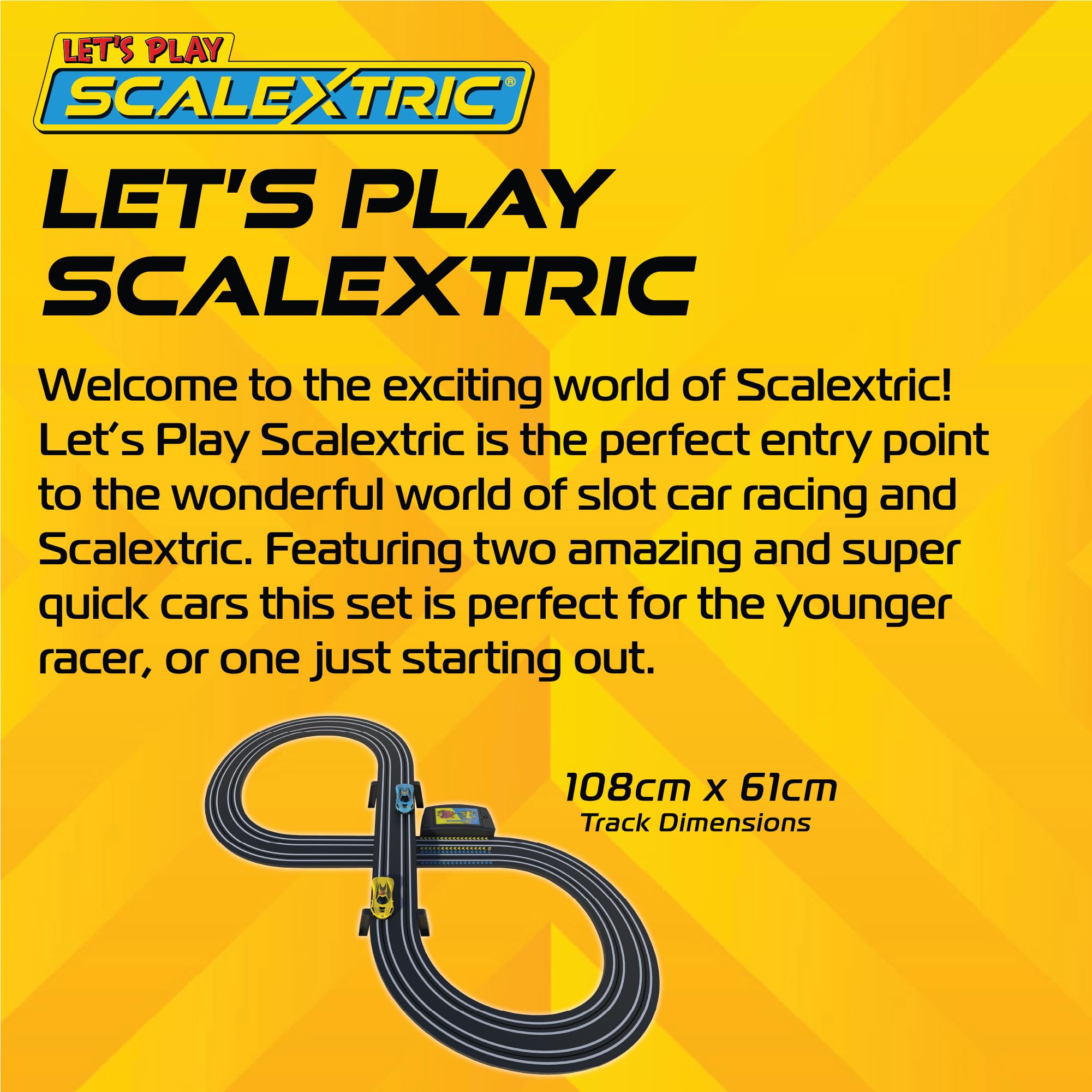 Scalextric Let's Play! G1188M Racing Track Set - Ages 3+ | Battery Powered | 2 Cars Included 3