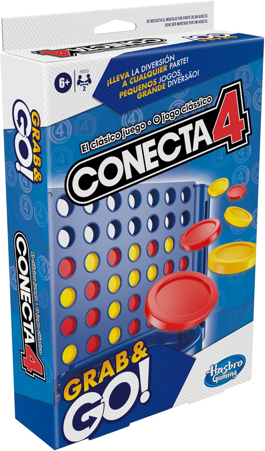 Hasbro Gaming Connect 4 Grab and Go Portable Board Game (F8253TG1)