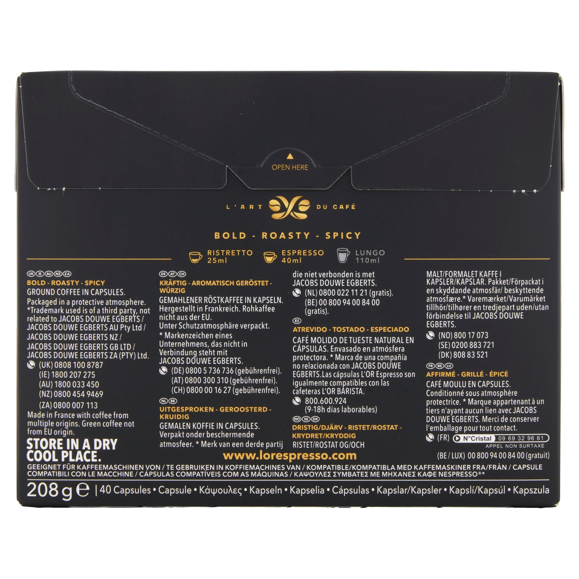 L'OR Espresso Forza Coffee Pods - Intensity 9 | Oak & Liquorice Notes | 40 Count 3