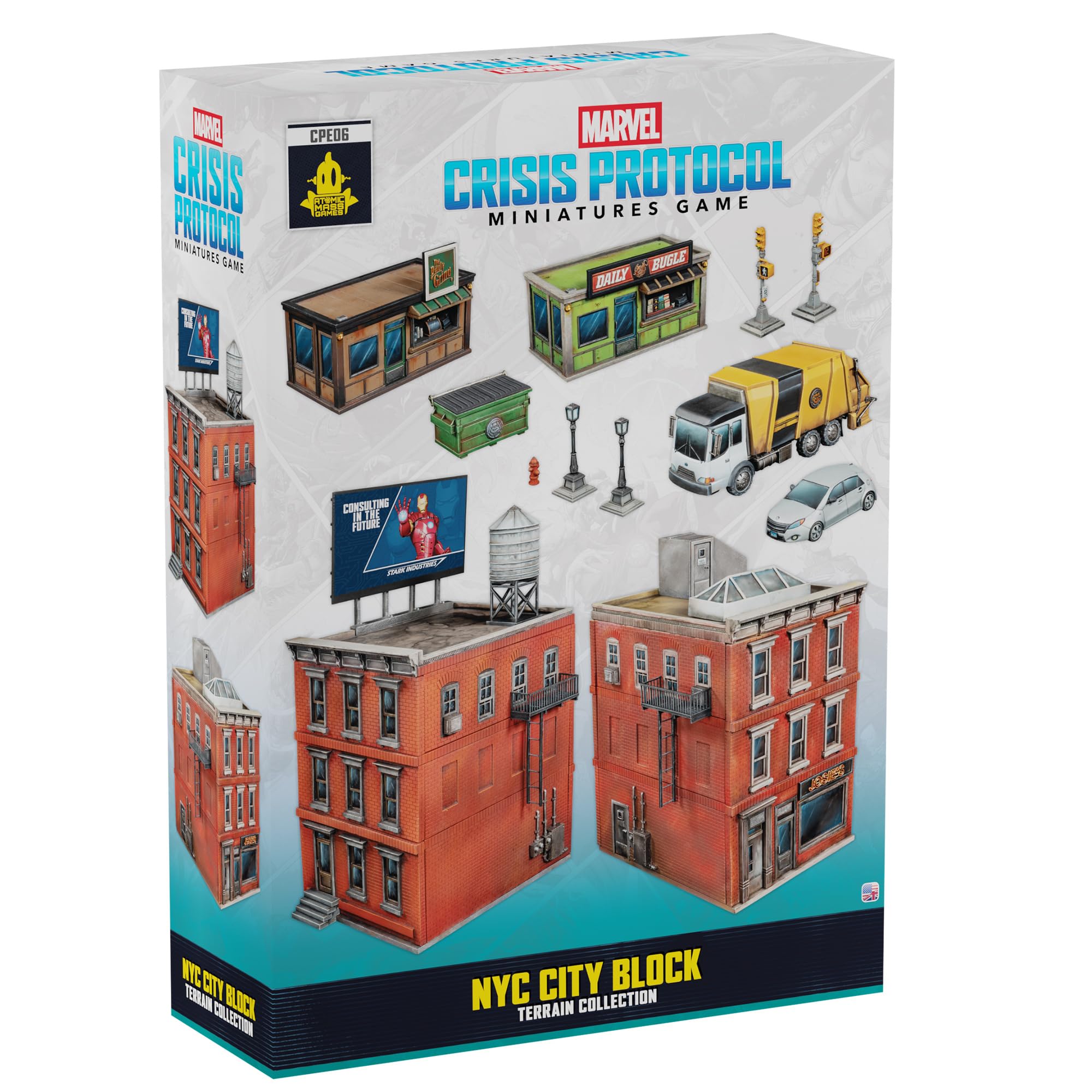 Asmodee Marvel: Crisis Protocol - NYC City Block Terrain Collection | Plastic, Cardboard | 2 Players