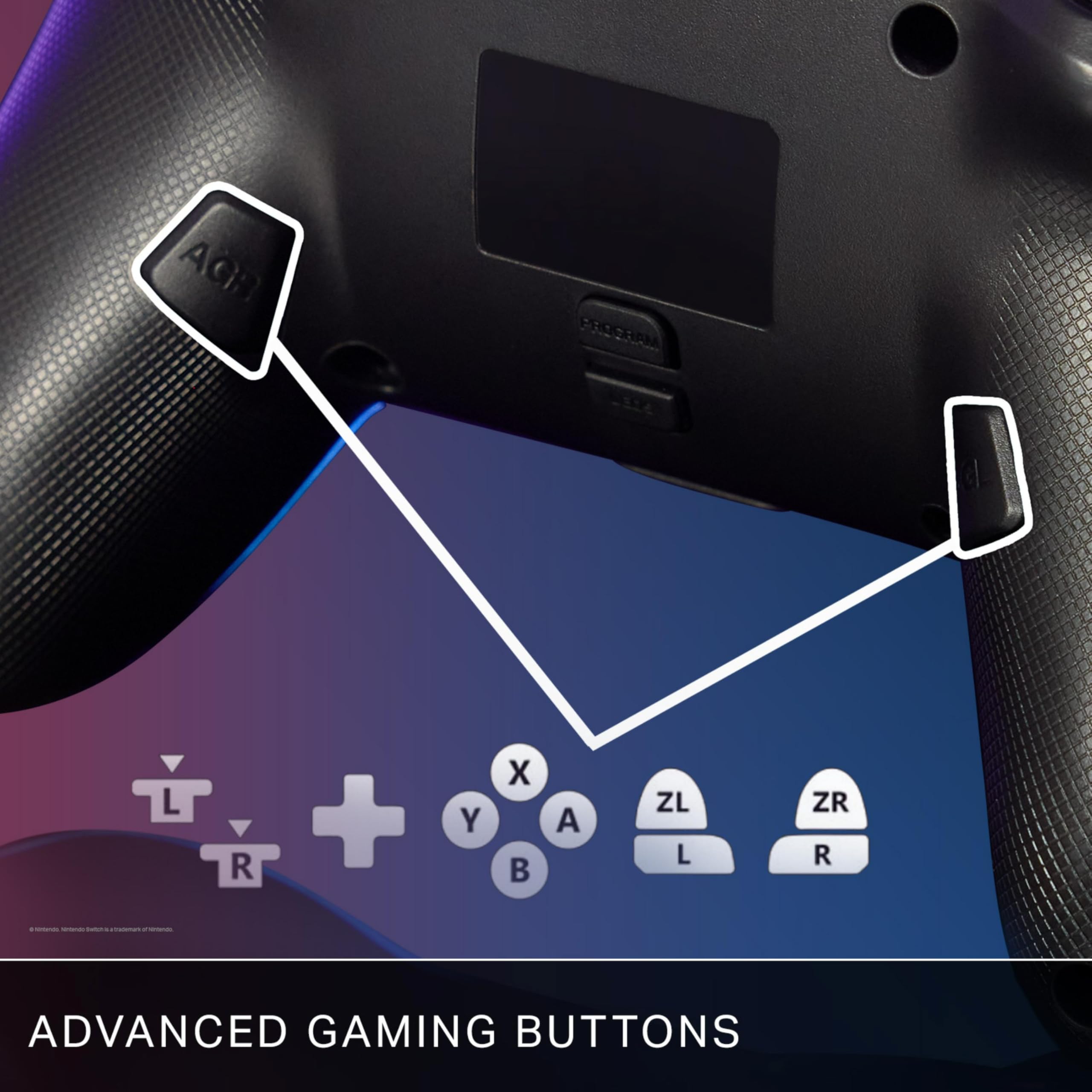 PowerA Enhanced Wireless Controller for Nintendo Switch - Galactic Vortex with Lumectra RGB Lighting, Mappable Buttons, Motion Controls, Officially Licensed 5