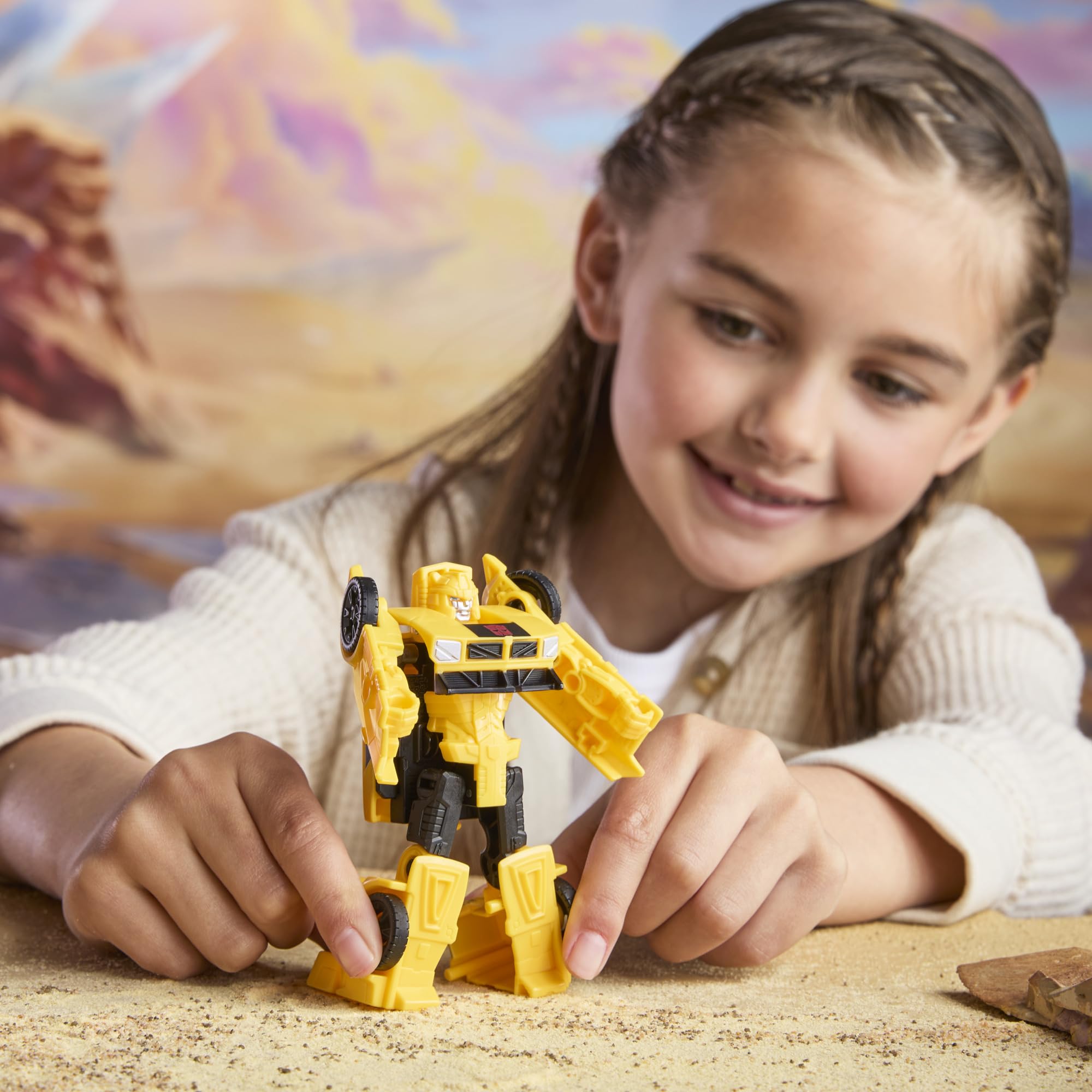 Transformers CYBERWORLD Armored Changers Bumblebee Action Figure - Ages 6+, 2-in-1 Transformation, 18.07 cm 5
