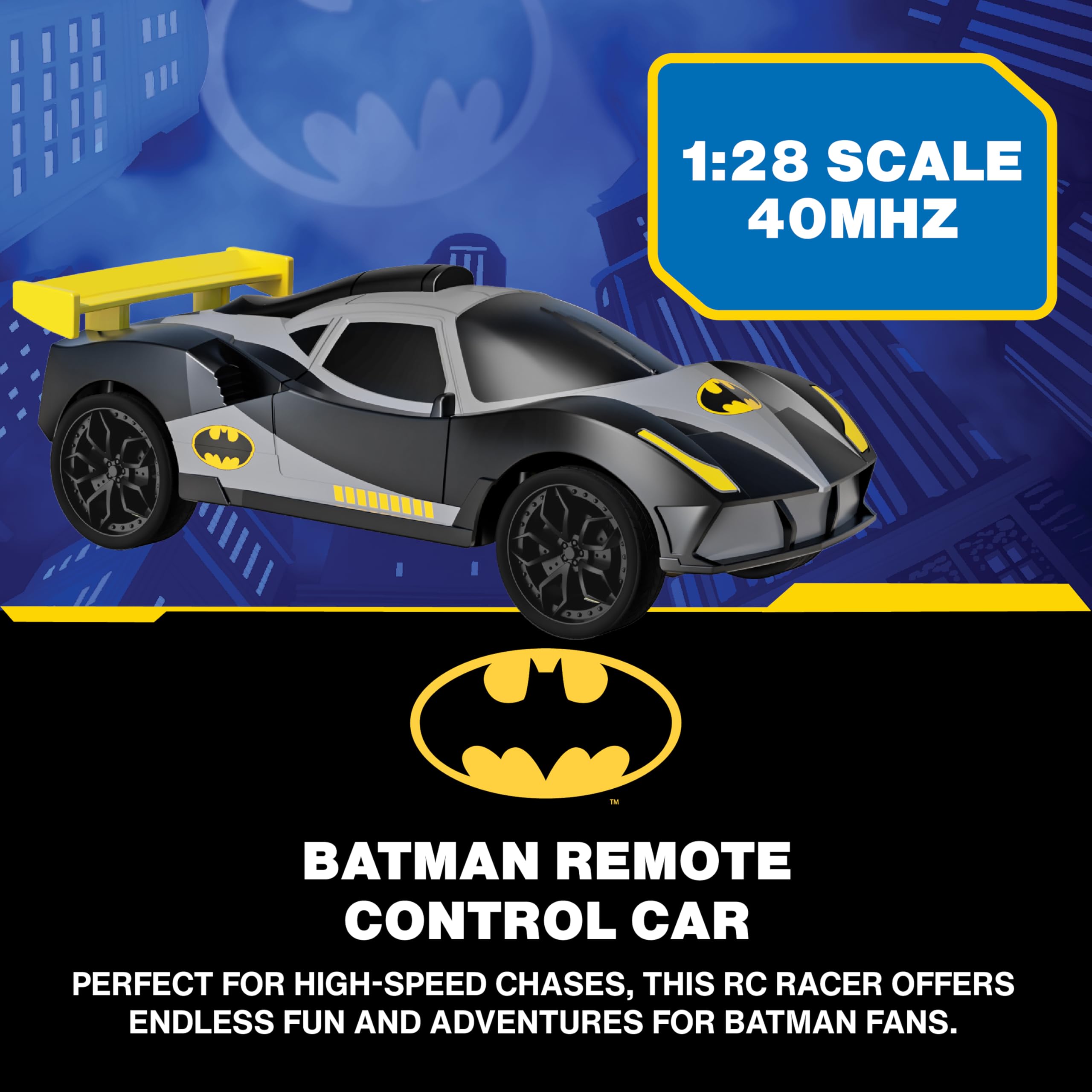 BLADEZ Batman RC Racer Remote Control Car | Full Function Control | Scale 1:28 | Ages 3+