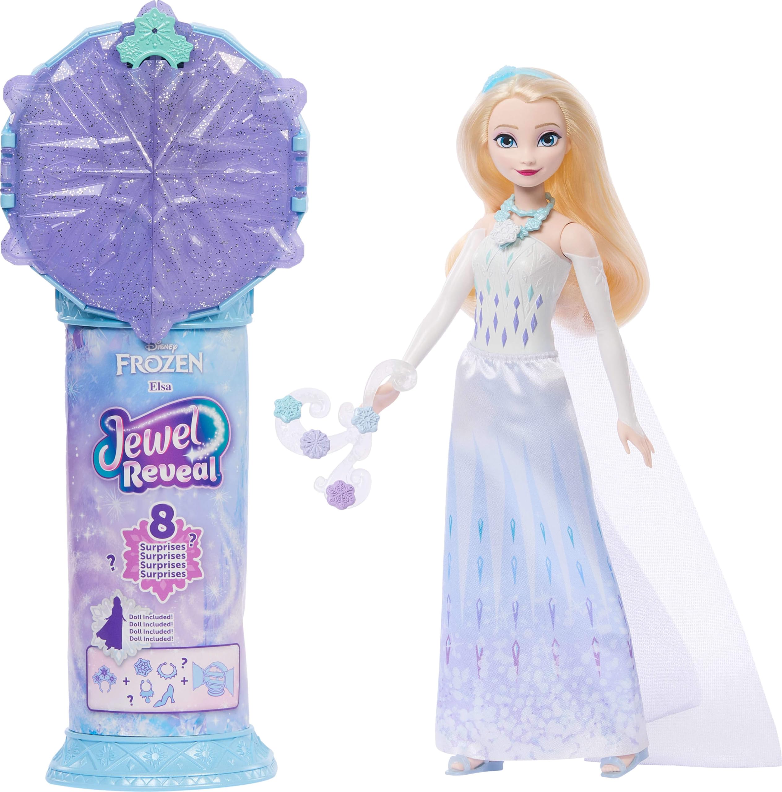 Mattel Disney Frozen Elsa Fashion Doll with 8 Surprises & Accessories | 12.5 inches | JJY36 1