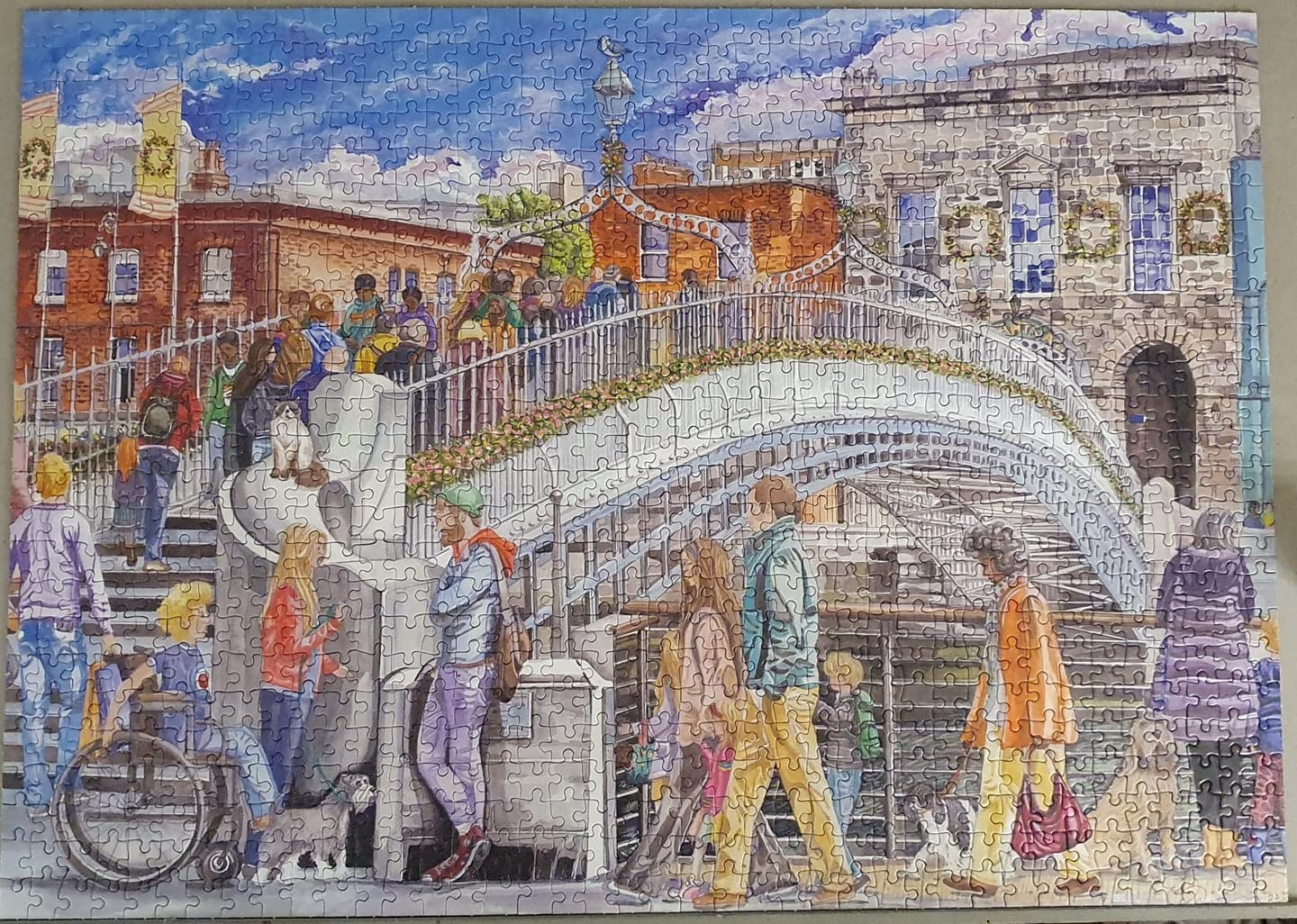 Gibsons Ha’penny Bridge 1000 Piece Jigsaw Puzzle | Dublin Landmark | Eco-Friendly Recycled Board 6