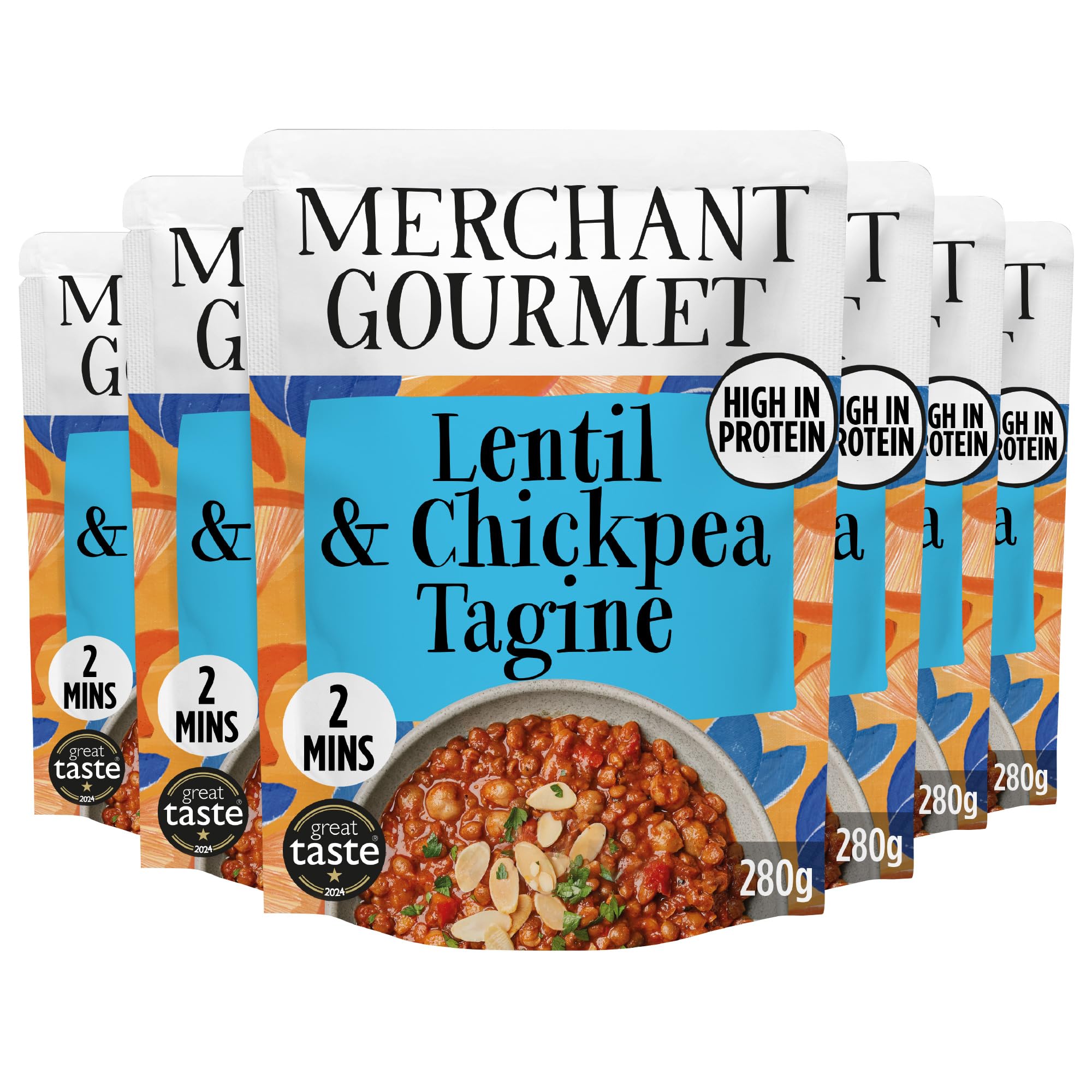 Merchant Gourmet Lentil & Chickpea Tagine with Ras El Hanout - High Protein & Fibre | 6 x 280g Pouches 1