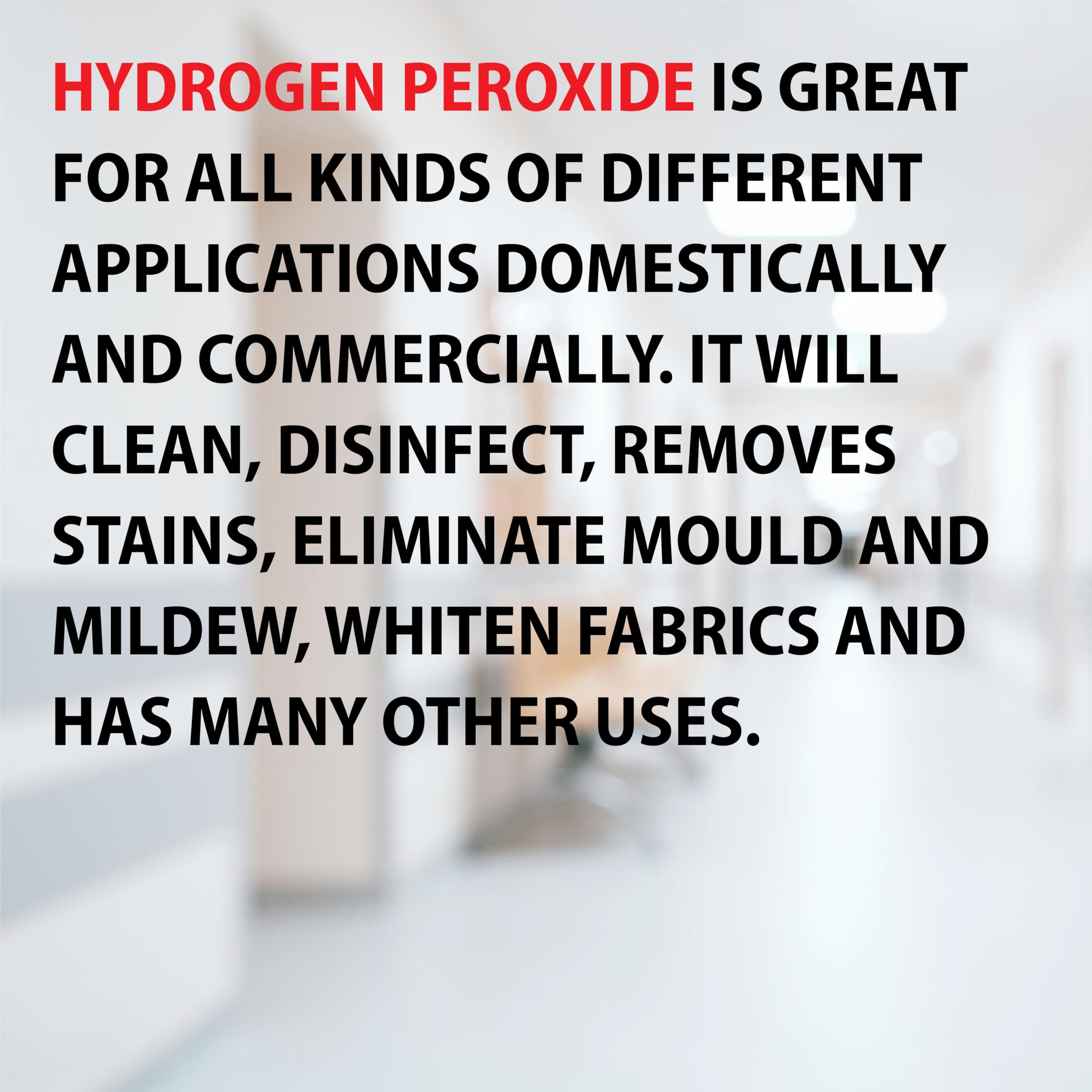 ChemLab McKLords Hydrogen Peroxide 3% Multi-Purpose Cleaner | 1 Litre Liquid | Made in UK 4