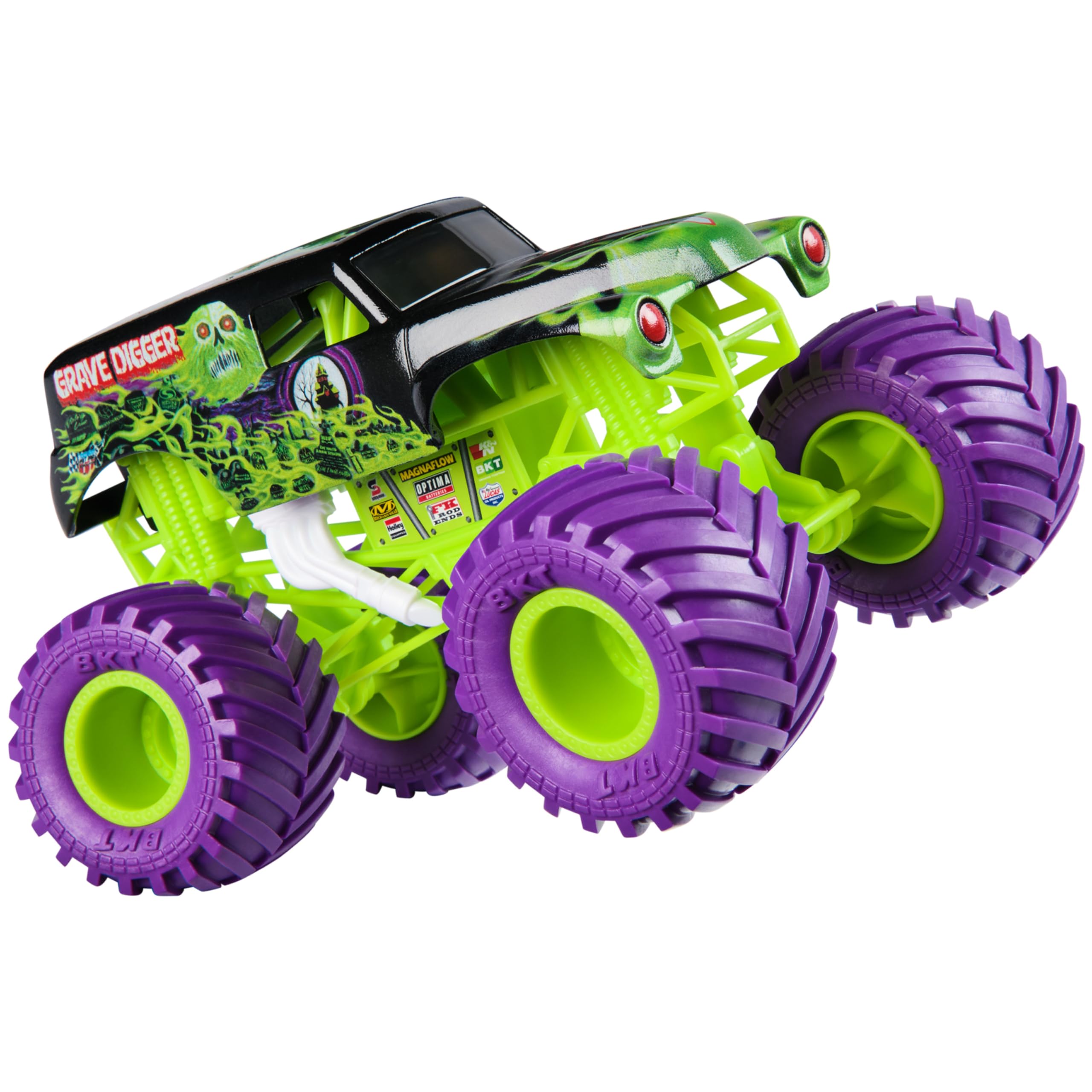 Monster Jam Grave Digger Official 1:24 Scale Die-Cast Monster Truck | Working Suspension