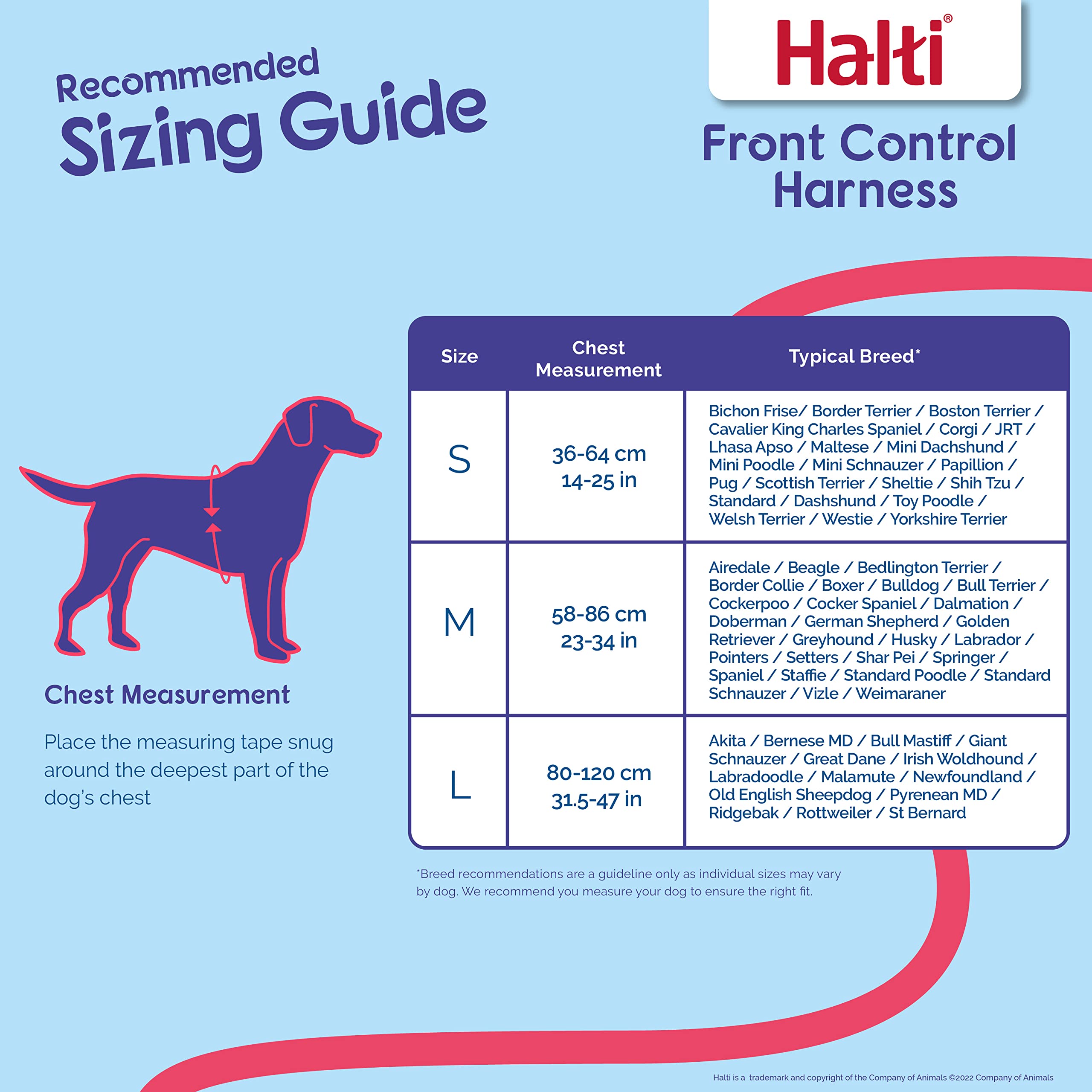 Halti Front Control Dog Harness - Stops Pulling | Size Small (Chest 36-64 cm) | Neoprene Nylon 3