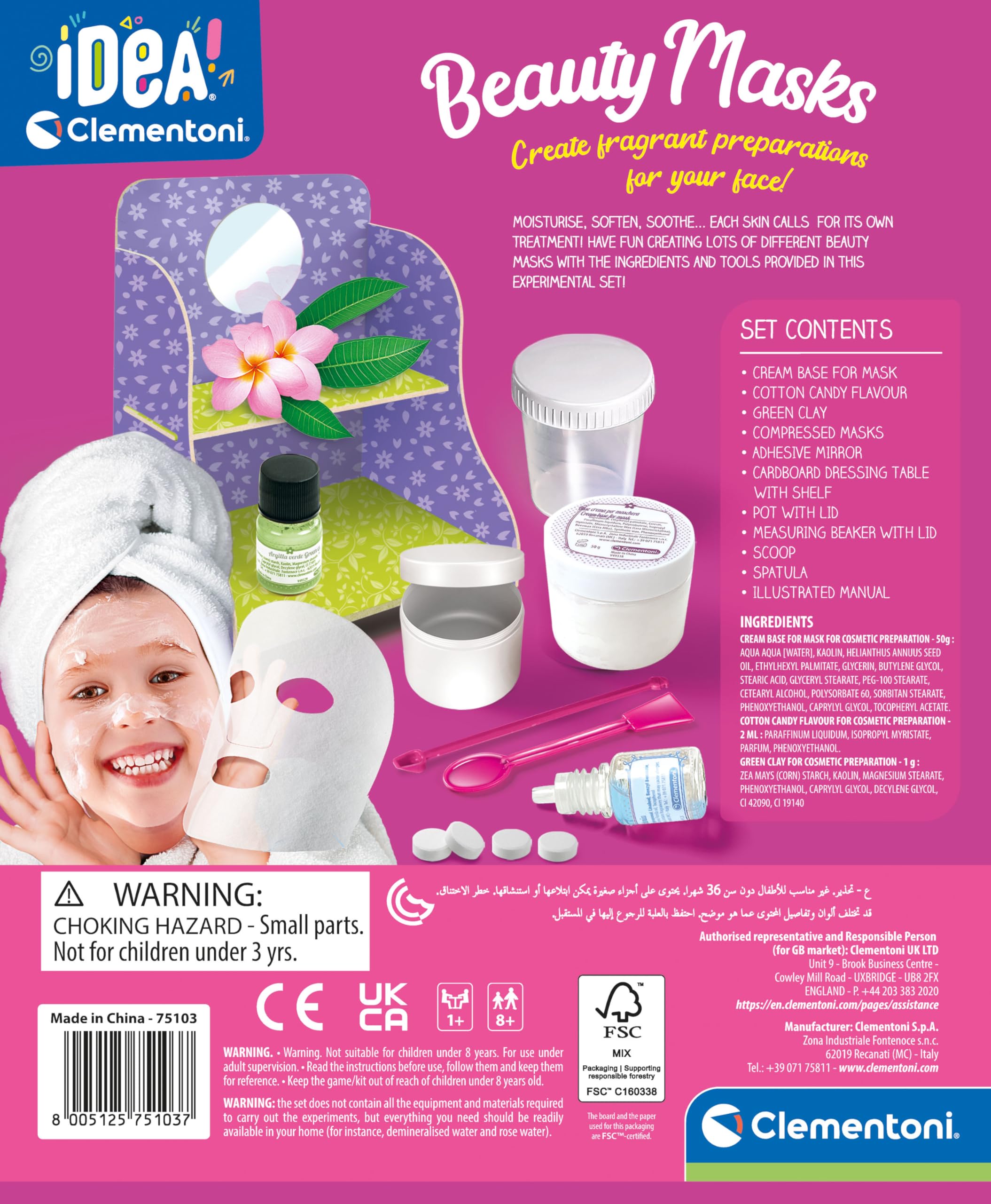 Clementoni Idea Mask Science Kit - Natural Beauty Masks | Ages 8+ 3
