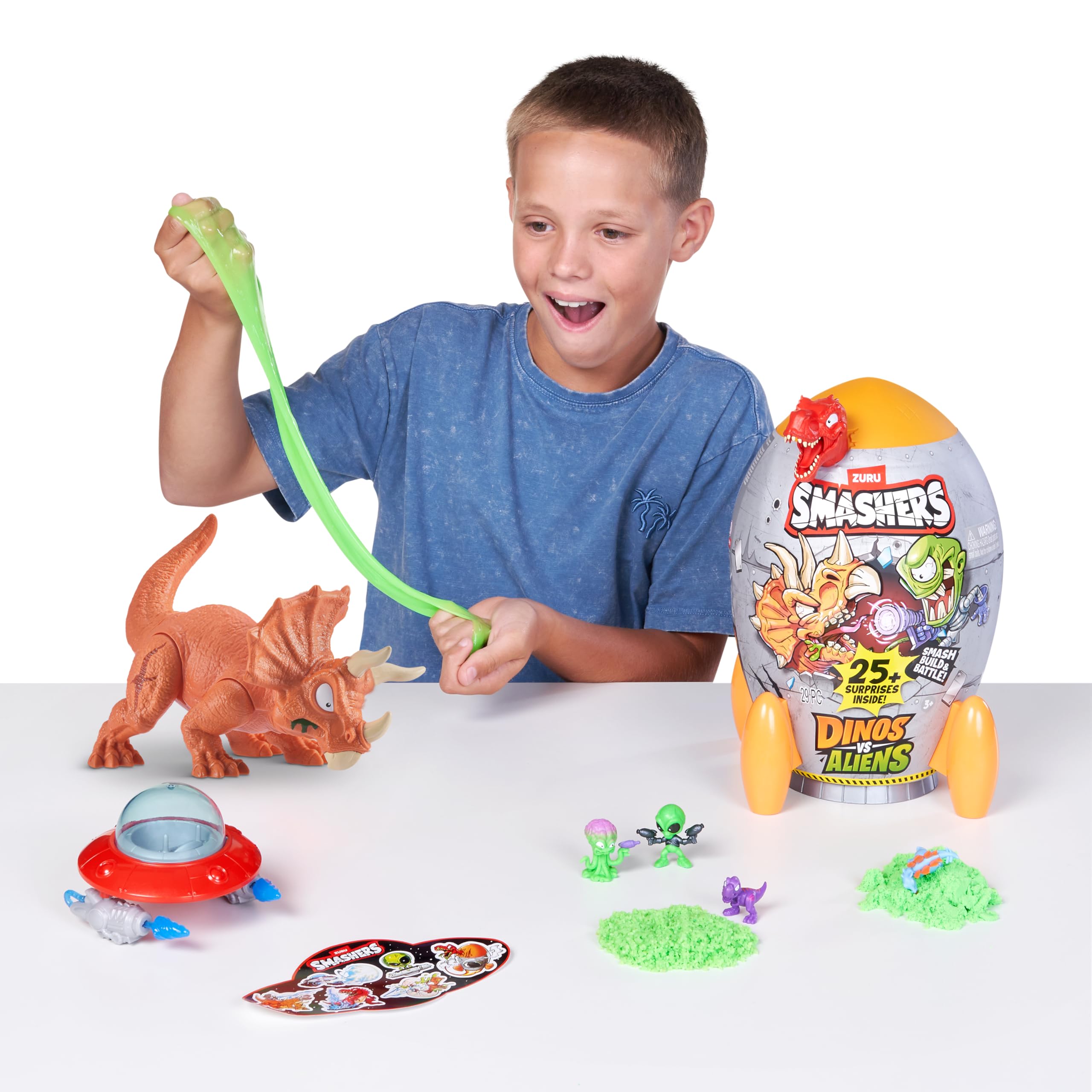 Smashers Dino vs Aliens Medium - Triceratops Smashable Egg Toy by ZURU 5