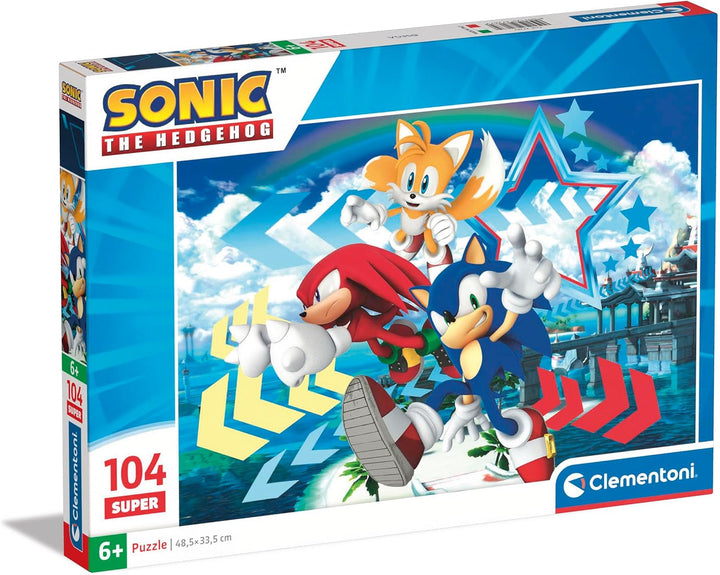 Clementoni Sonic Supercolor Puzzle 104-Piece Jigsaw Puzzle (27267)