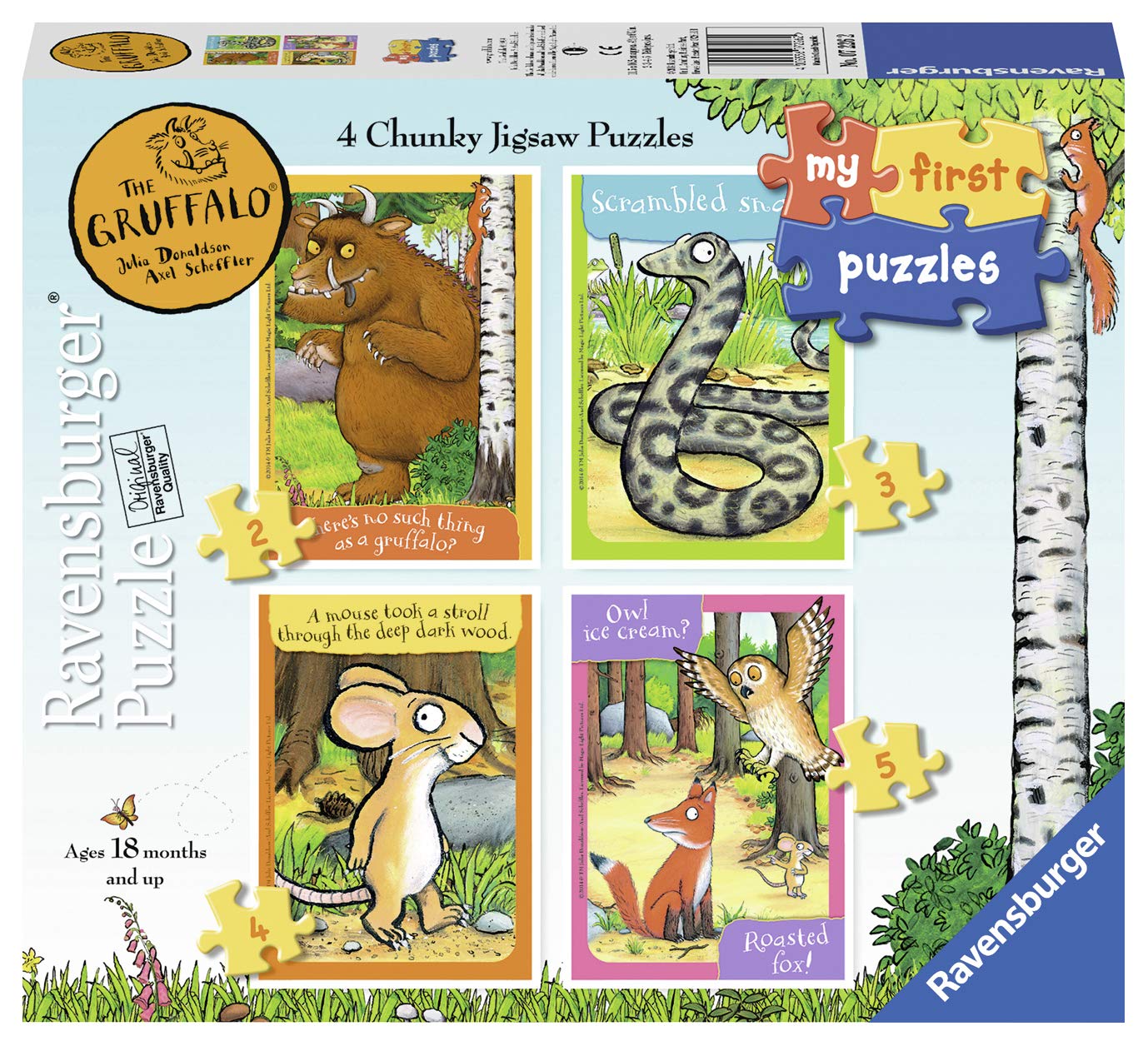 Ravensburger The Gruffalo My First Jigsaw Puzzles - 2, 3, 4 & 5 Piece Puzzles for Toddlers 12