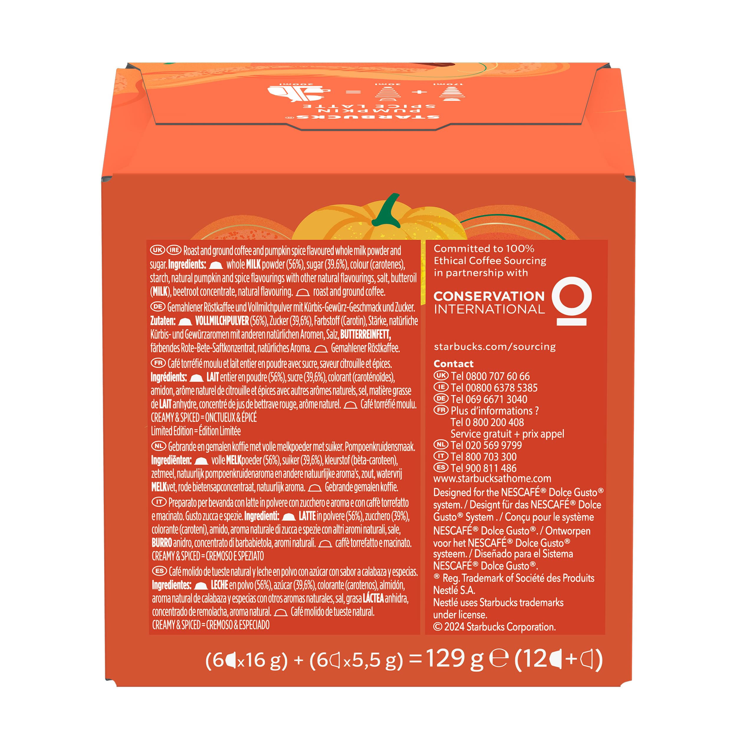 STARBUCKS Pumpkin Spice Latte by Nescafé Dolce Gusto Coffee Pods | 72 Capsules 4