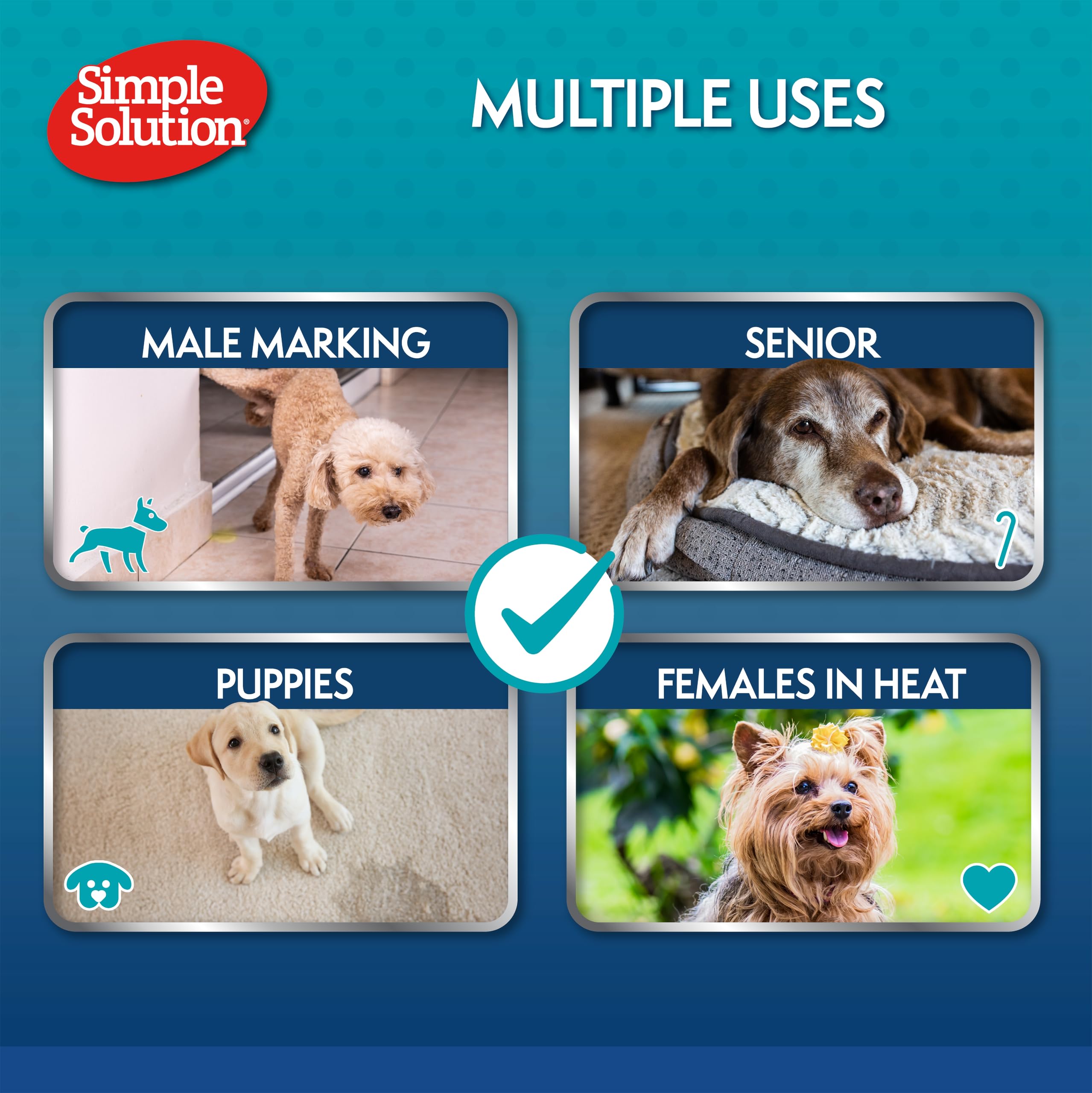 Simple Solution Disposable Dog Diapers for Female Dogs | Large Size (23-34 kg) | 12 Count 7
