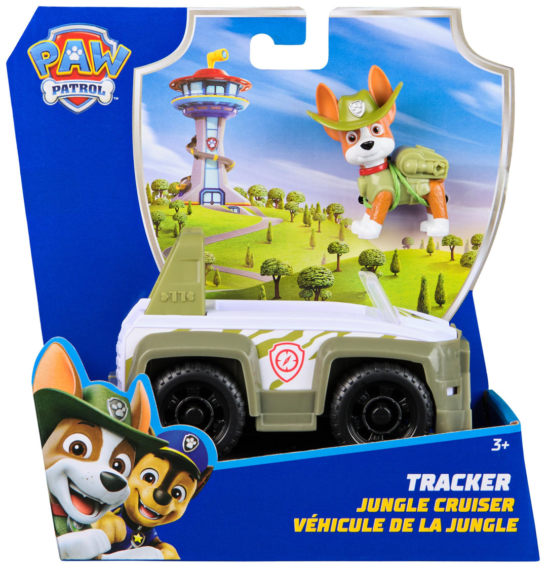 Paw Patrol Tracker’s Jungle Rescue Vehicle with Collectible Action Figure - Sustainably Made Toy for Kids 3+